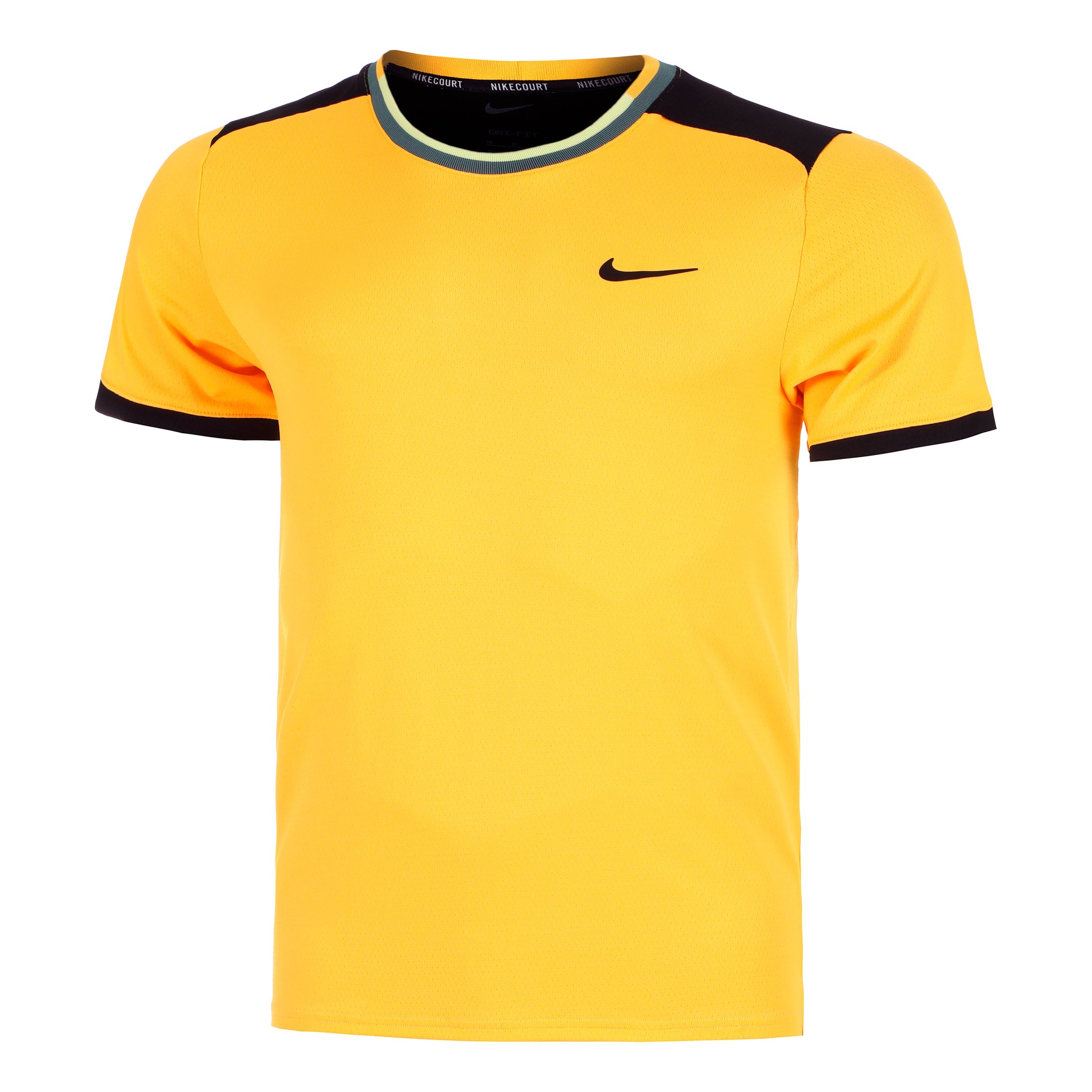 Nike Court Dri-Fit Advantage T-shirt Heren - oranje, zwart