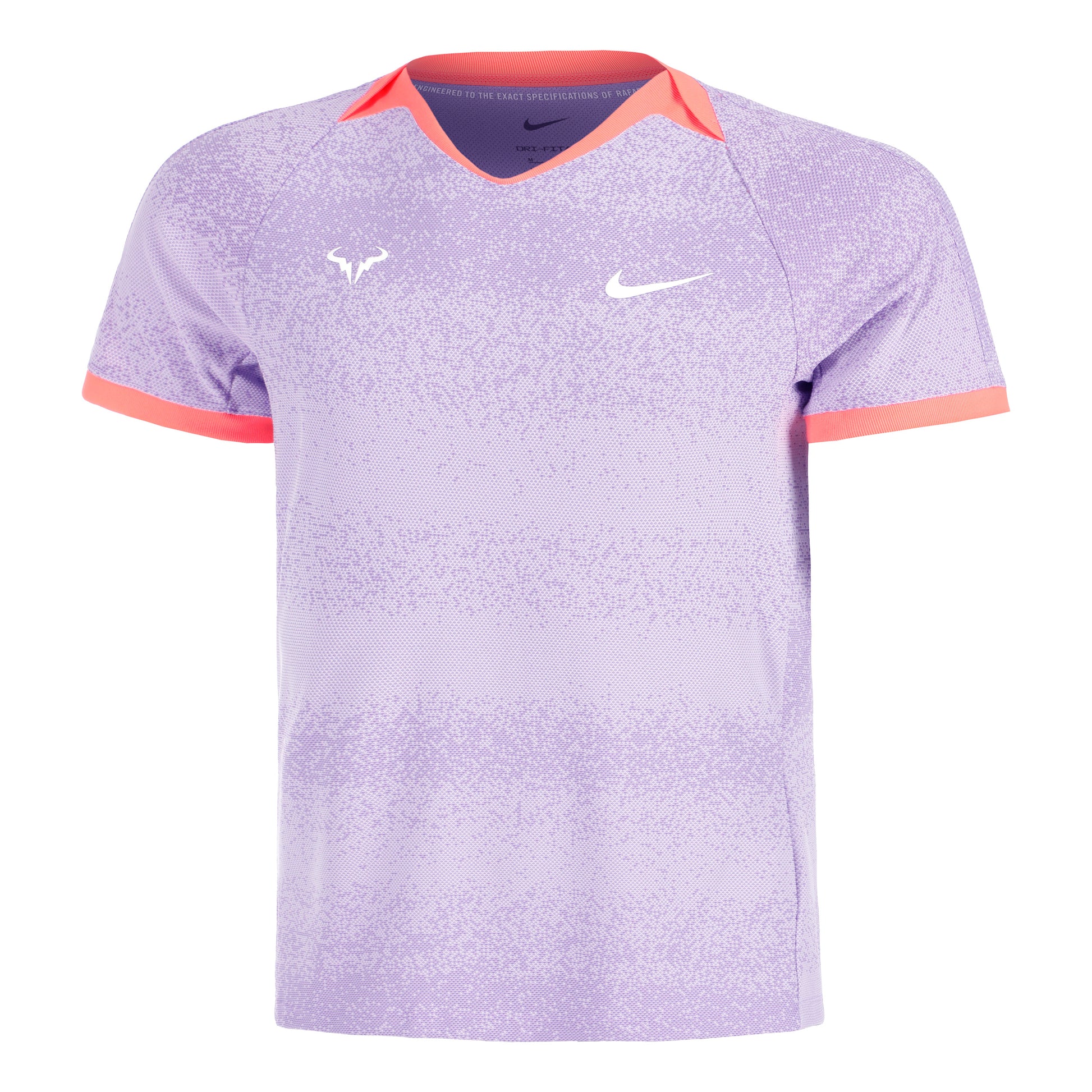 Nike Rafa Court Dri-Fit Advantage T-shirt Heren - paars, oranje