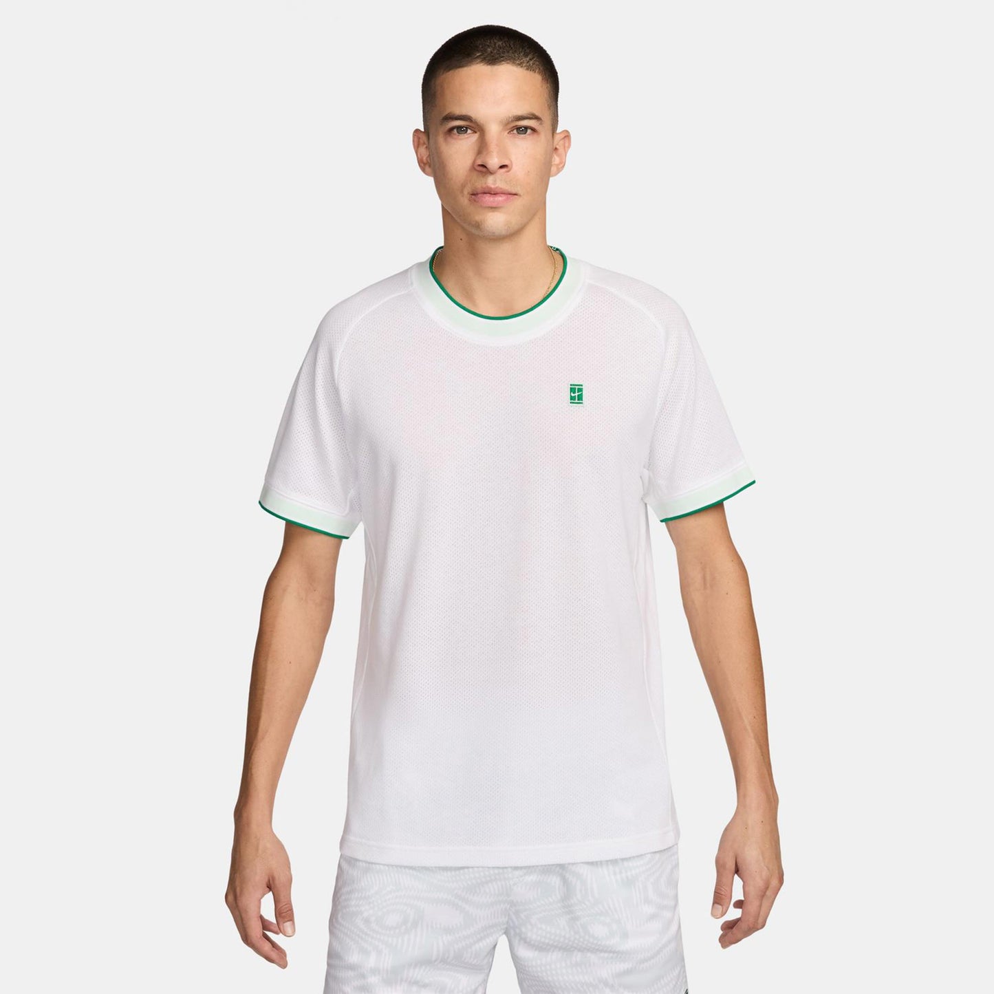 Nike Court Heritage T-shirt Heren - wit, groen
