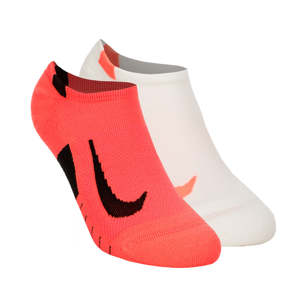 Nike Dri-Fit Multiplier No-Show Socks Hardloopsokken Verpakking 2 stuks Unisex - rood, crème