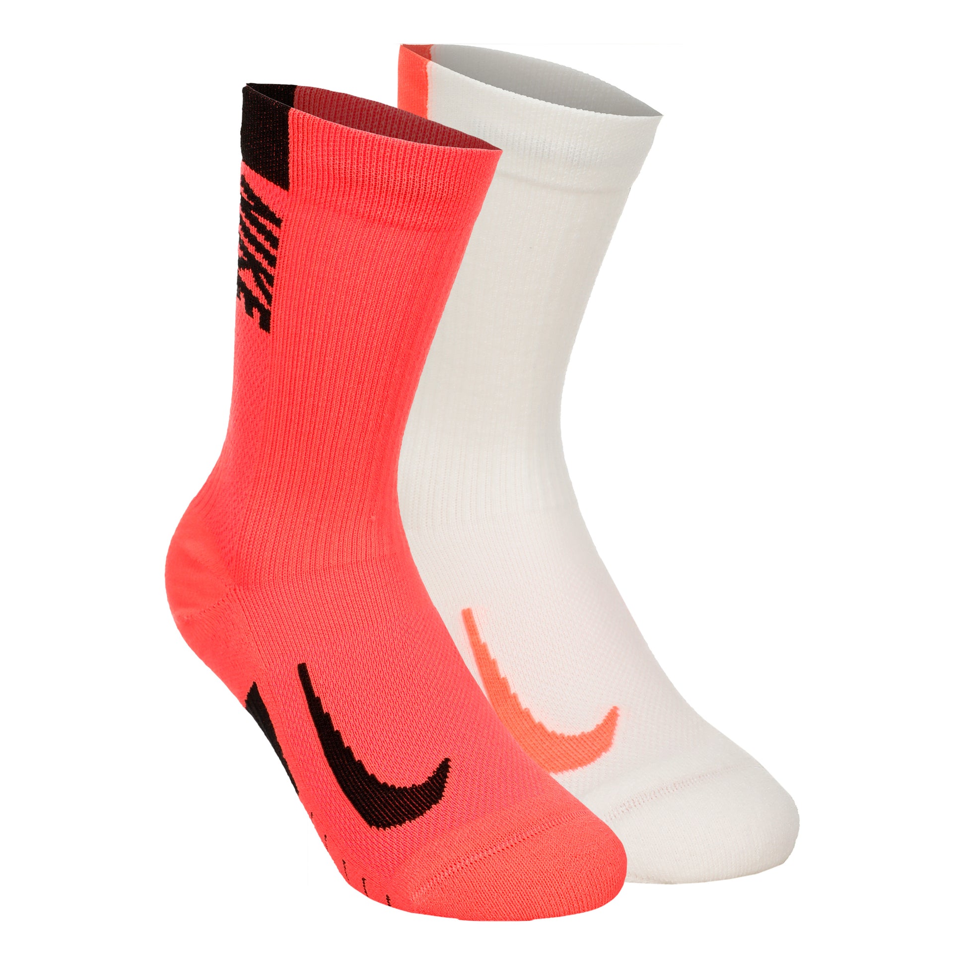 Nike Dri-Fit Multiplier Crew Sportsokken Verpakking 2 stuks Unisex - crème, koraal