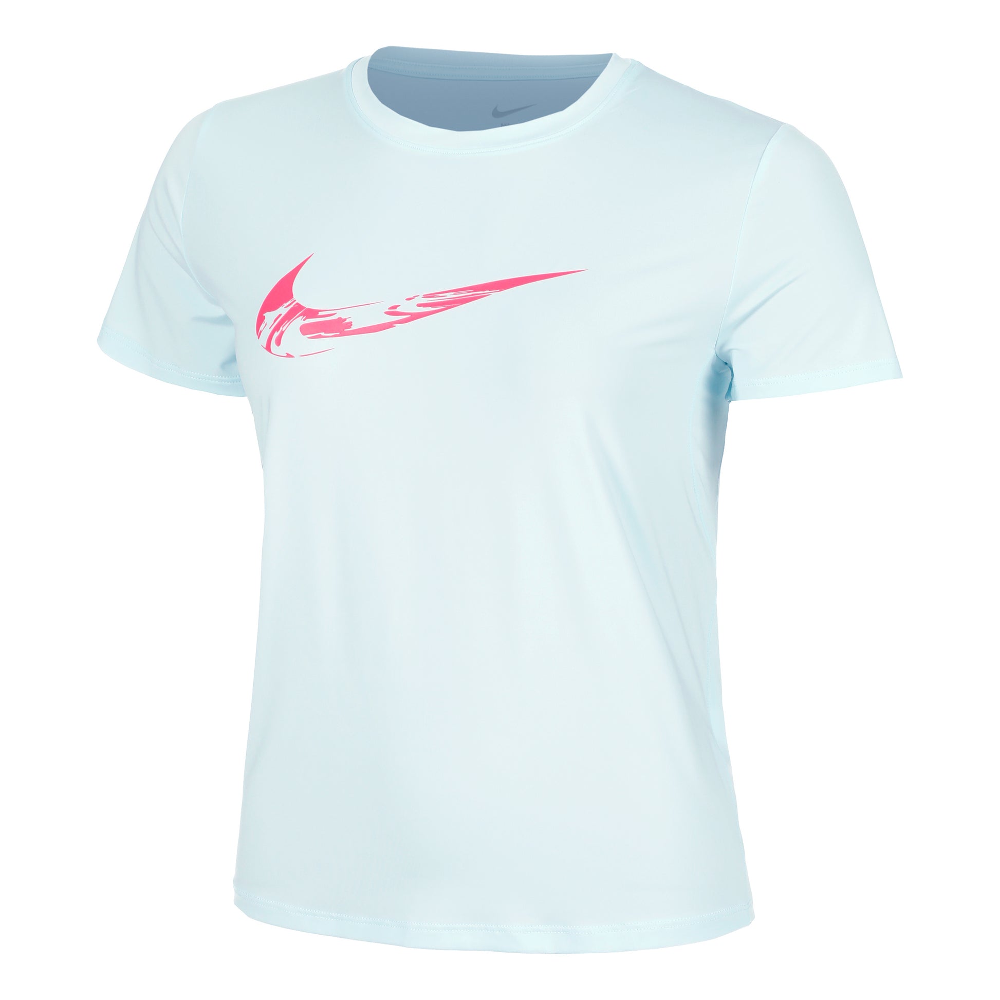 Nike Dri-Fit One Swoosh Hardloopshirt Dames - lichtblauw,