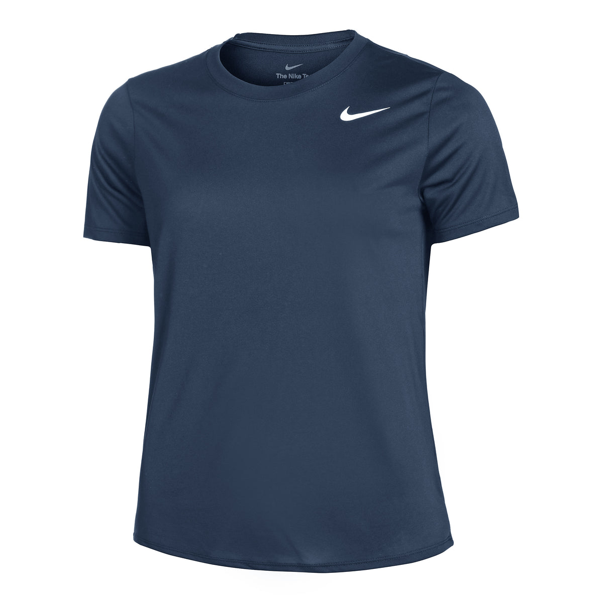 Nike Dri-Fit Regular T-shirt Dames - donkerblauw, wit