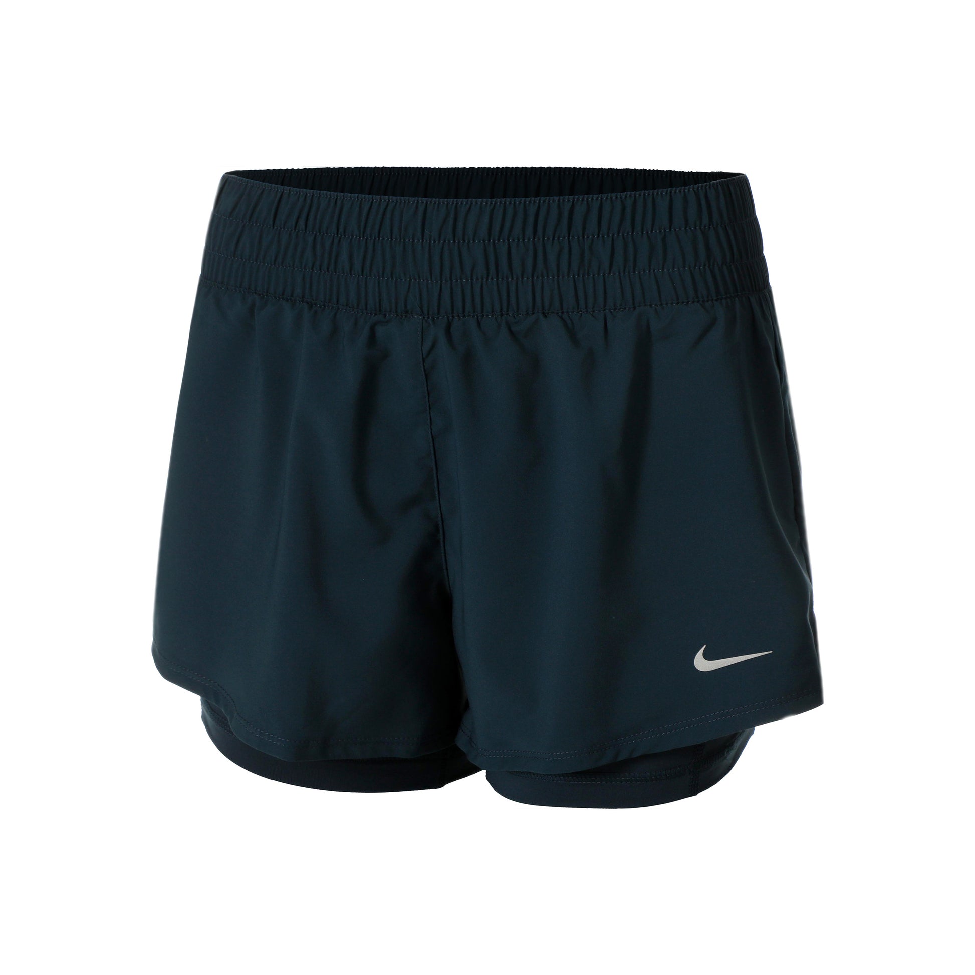 Nike Dri-Fit One Mid Rise 2in1 3in Shorts Dames - donkerblauw, petrolblauw