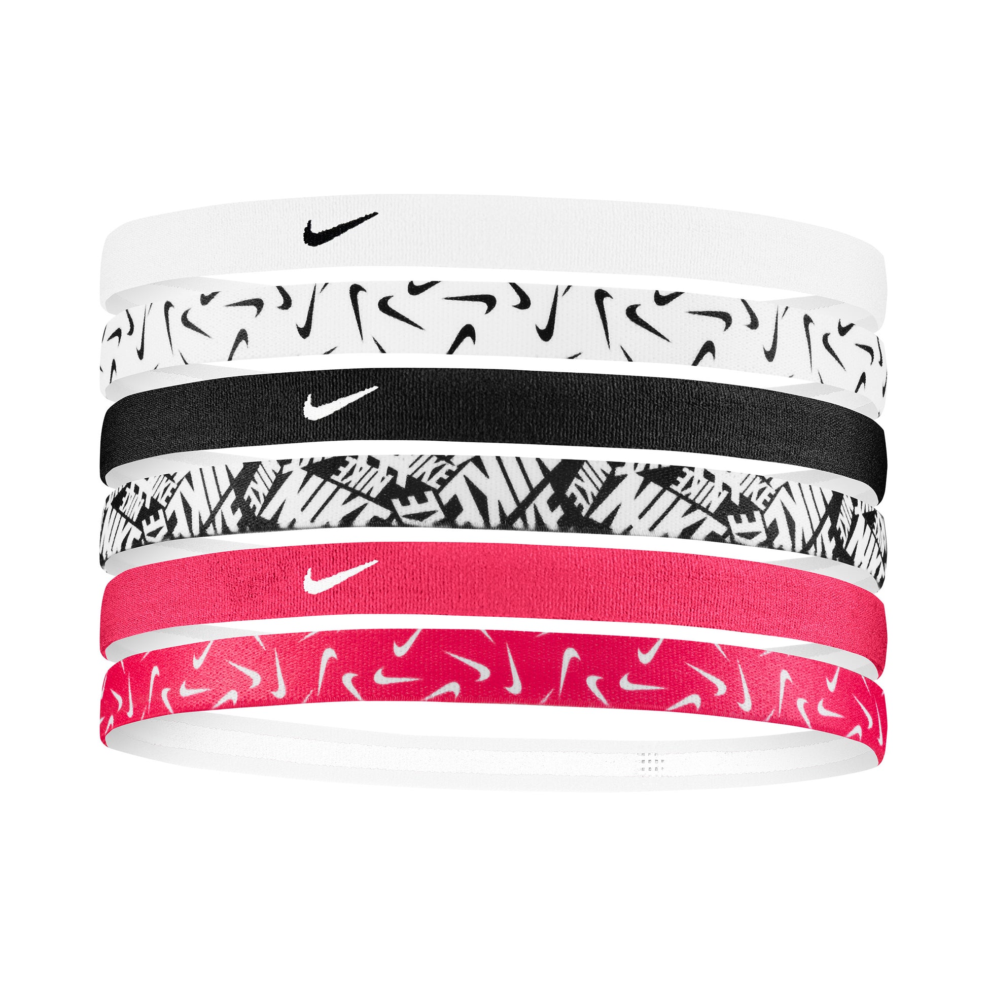 Nike Printed Haarband Verpakking 6 stuks Unisex - pink, veelkleurig