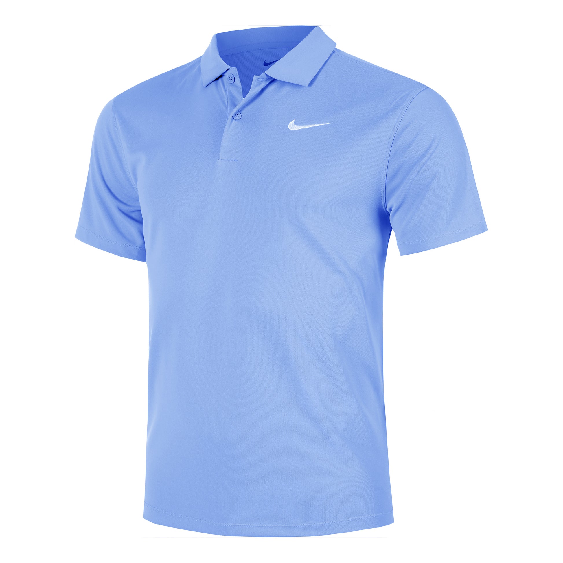 Nike Dri-Fit Victory Court Solid Polo Heren - lichtblauw, wit