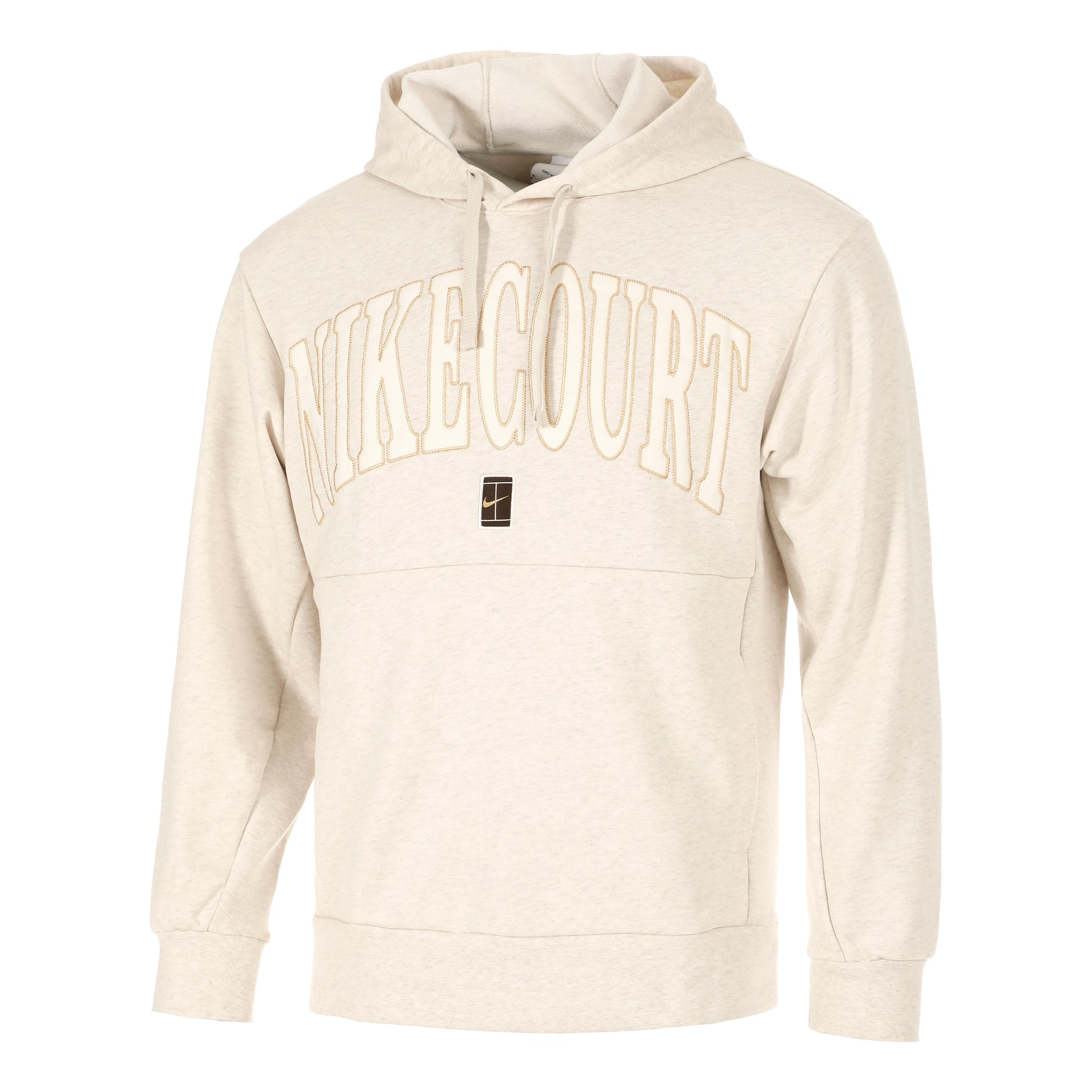 Nike Court Dri-Fit Fleece Heritage Sweater Met Capuchon Heren-Crème