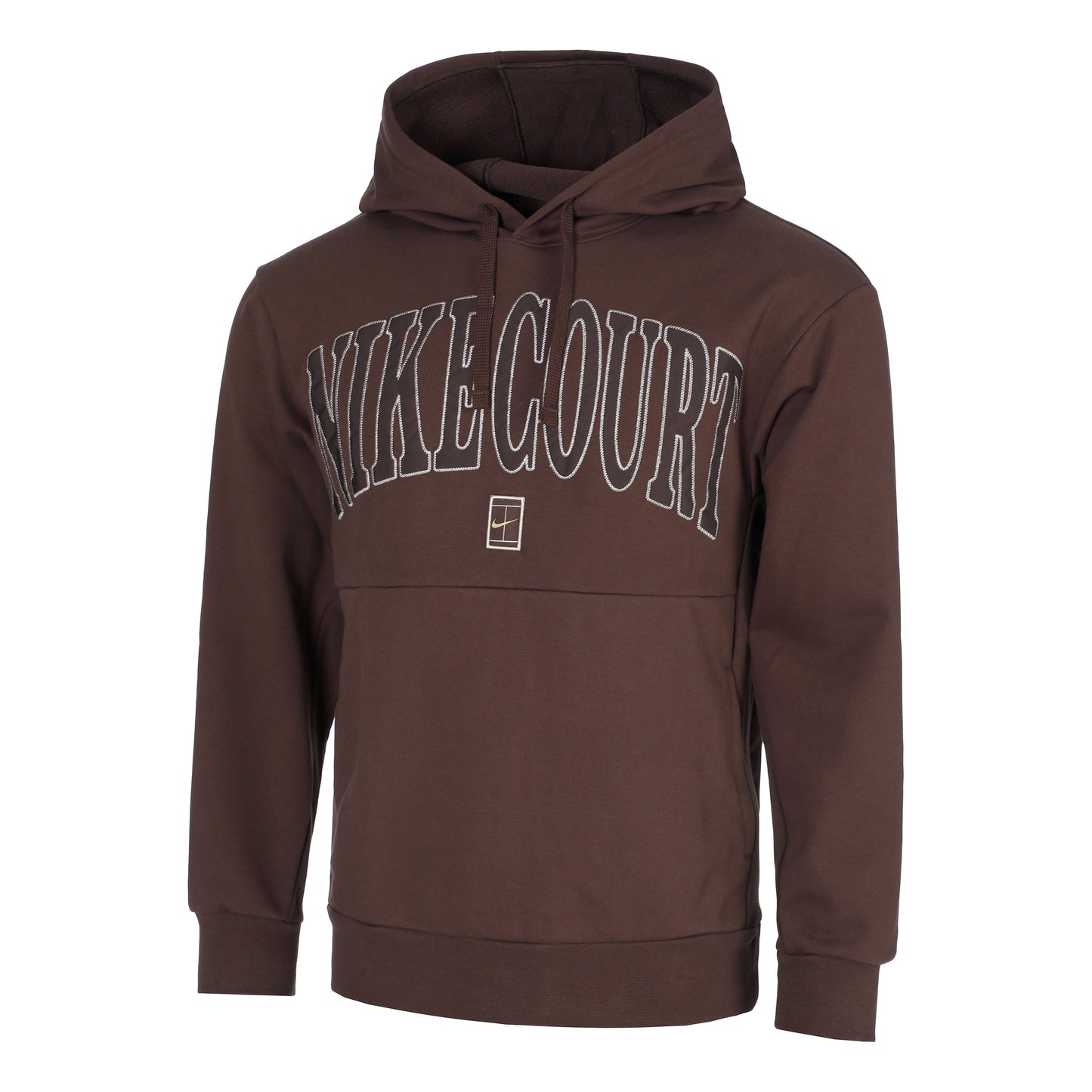 Nike Court Dri-Fit Fleece Heritage Sweater Met Capuchon Heren-Bruin