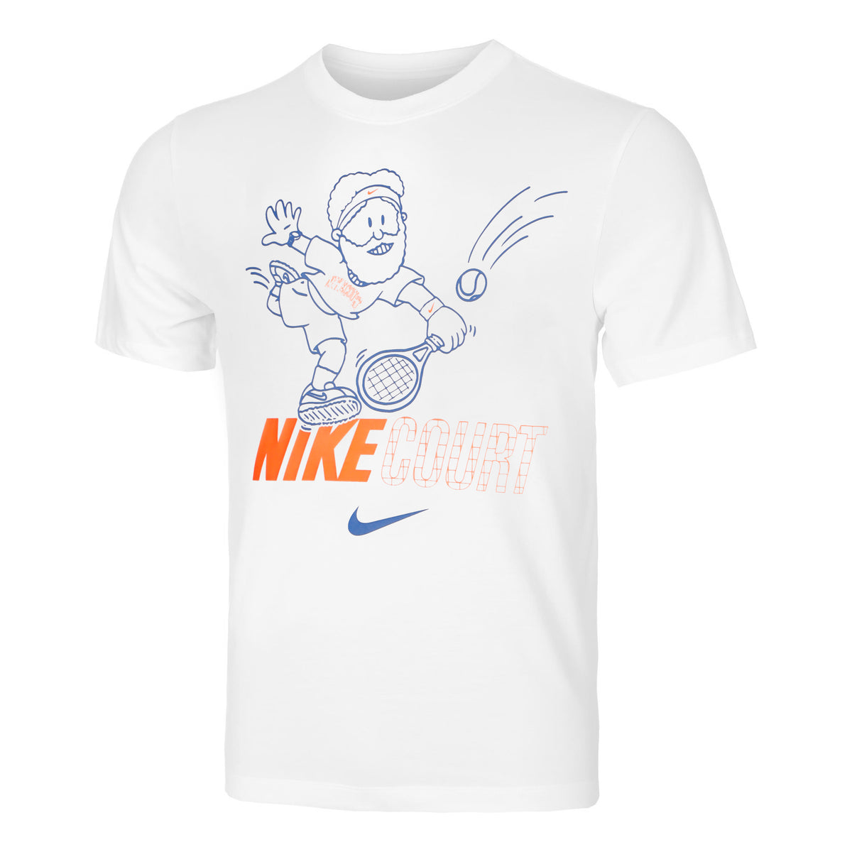 Nike Court Dri-Fit T-shirt Heren-Wit,Veelkleurig