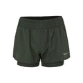 Dri-Fit One Mid Rise 2in1 3in Shorts Dames - groen, zilver