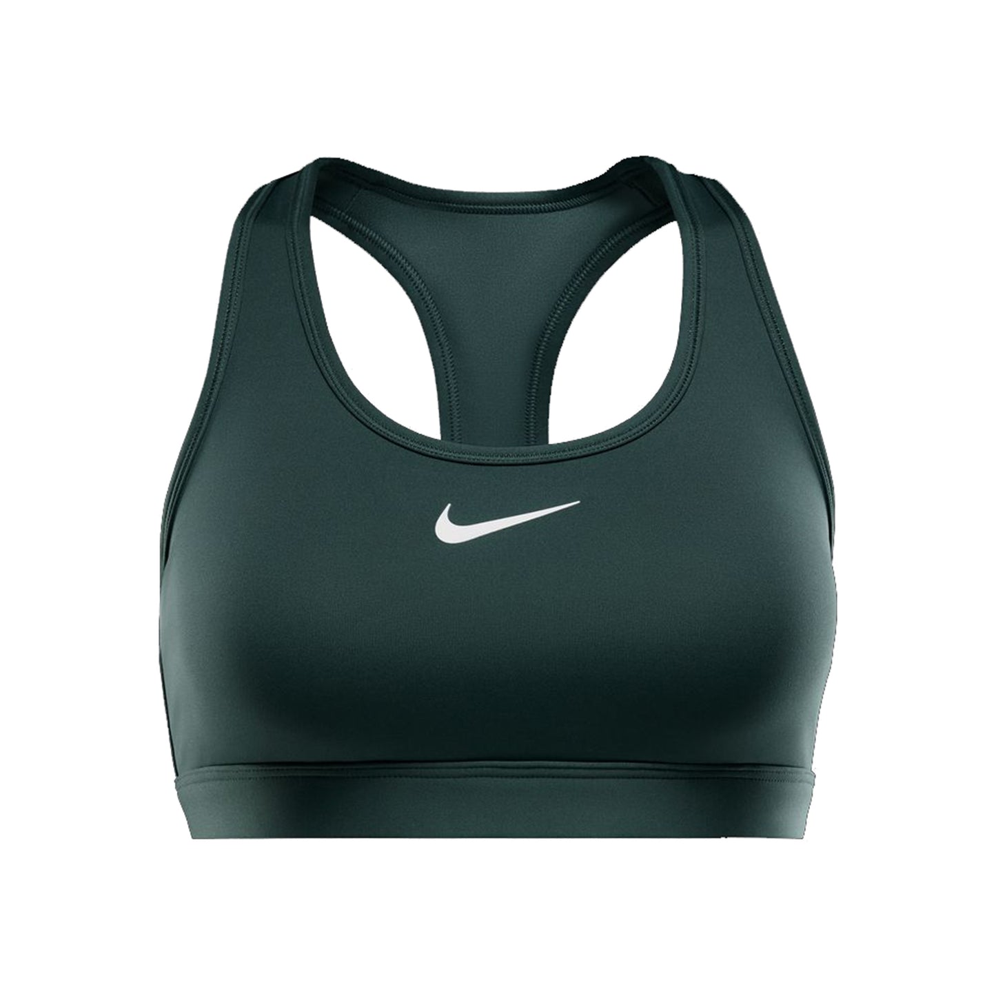 Nike Swoosh Medium Sport-bh Dames - donkergroen, wit