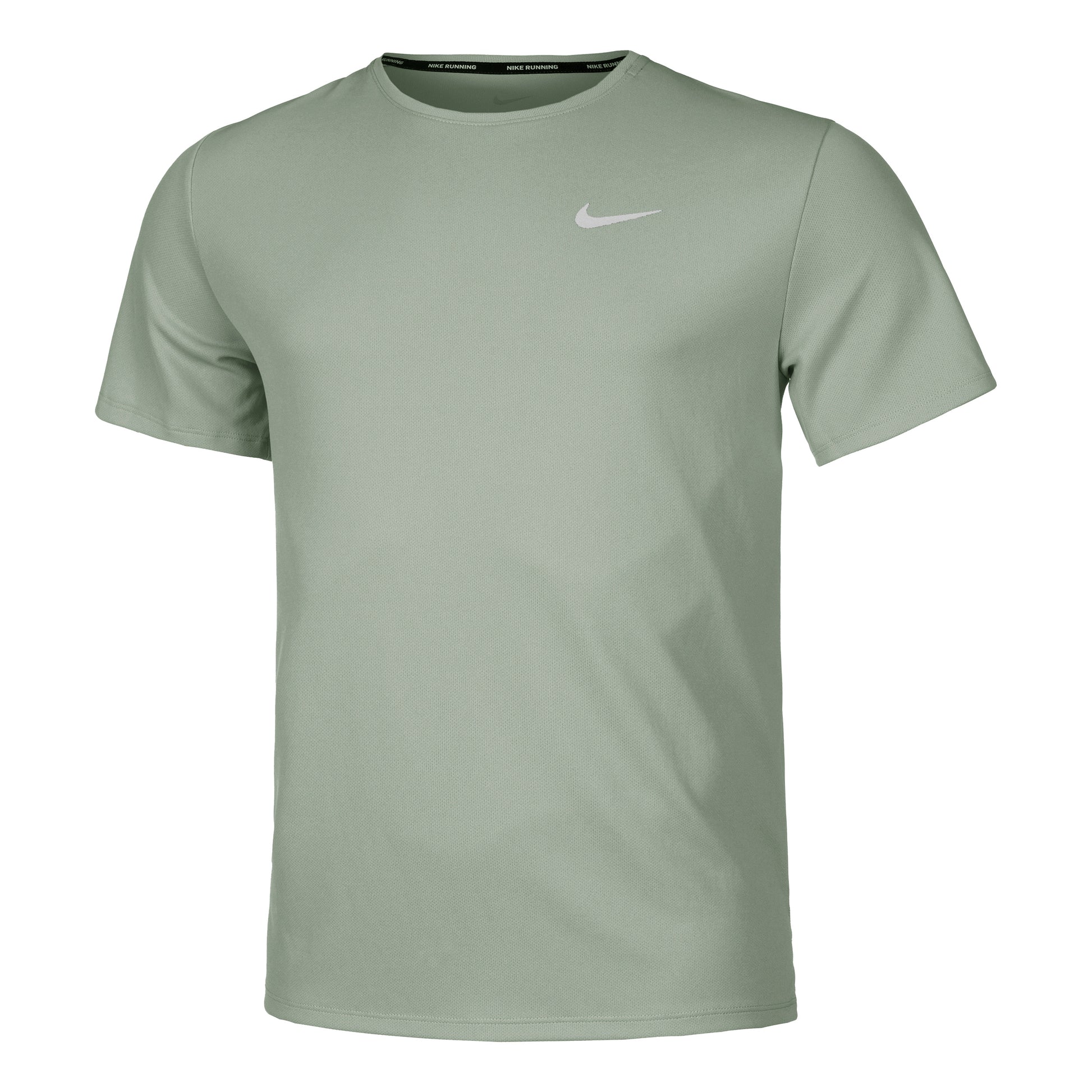 Nike Miler Hardloopshirt Heren - salie
