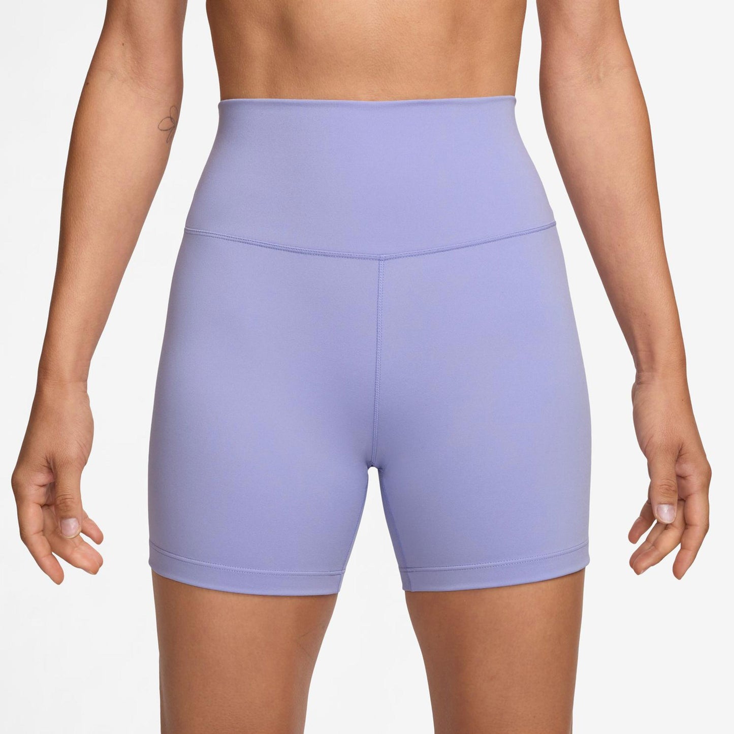 Nike Dri-Fit One High-Waisted 5in Biker Shorts - mauve, zwart