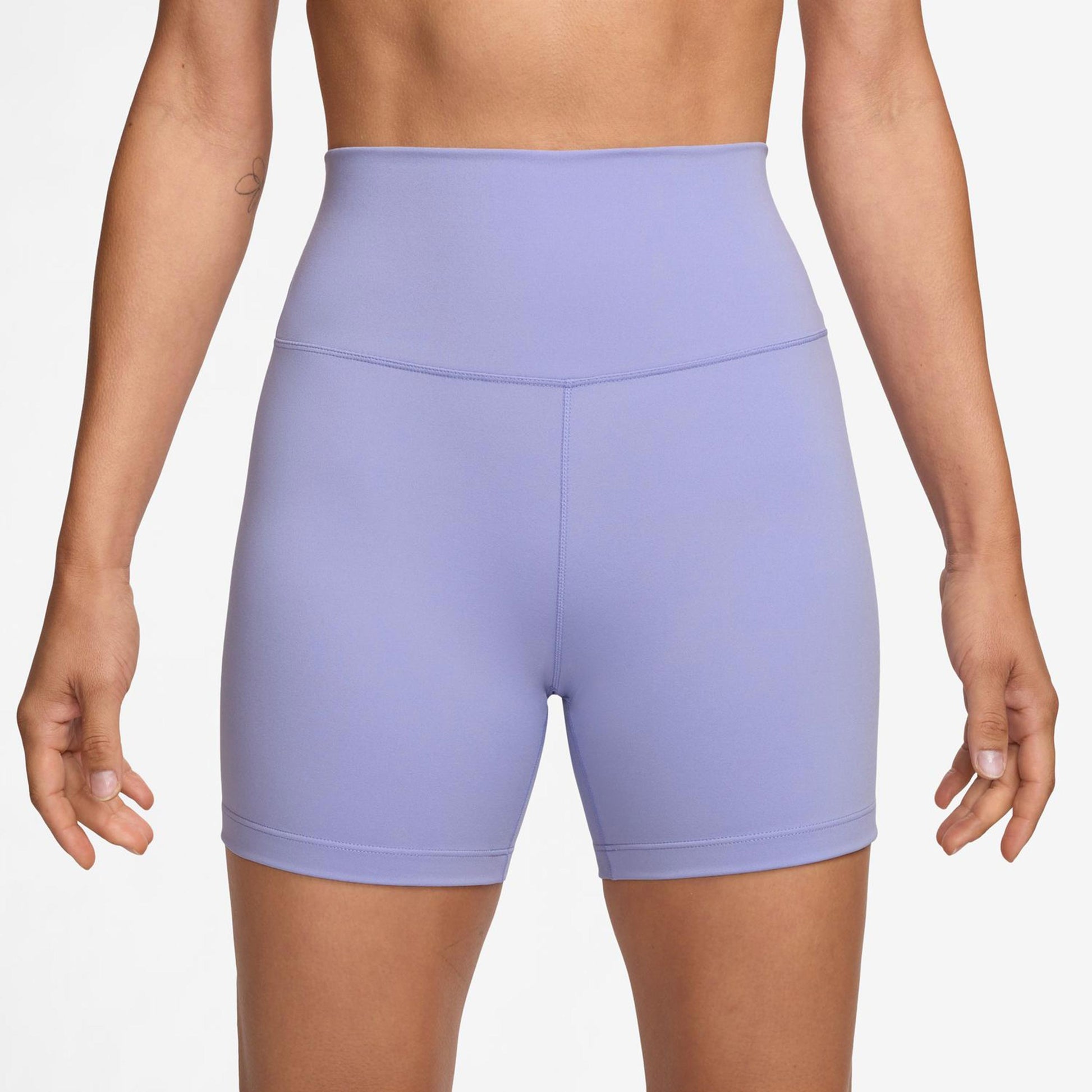 Nike Dri-Fit One High-Waisted 5in Biker Shorts - mauve, zwart