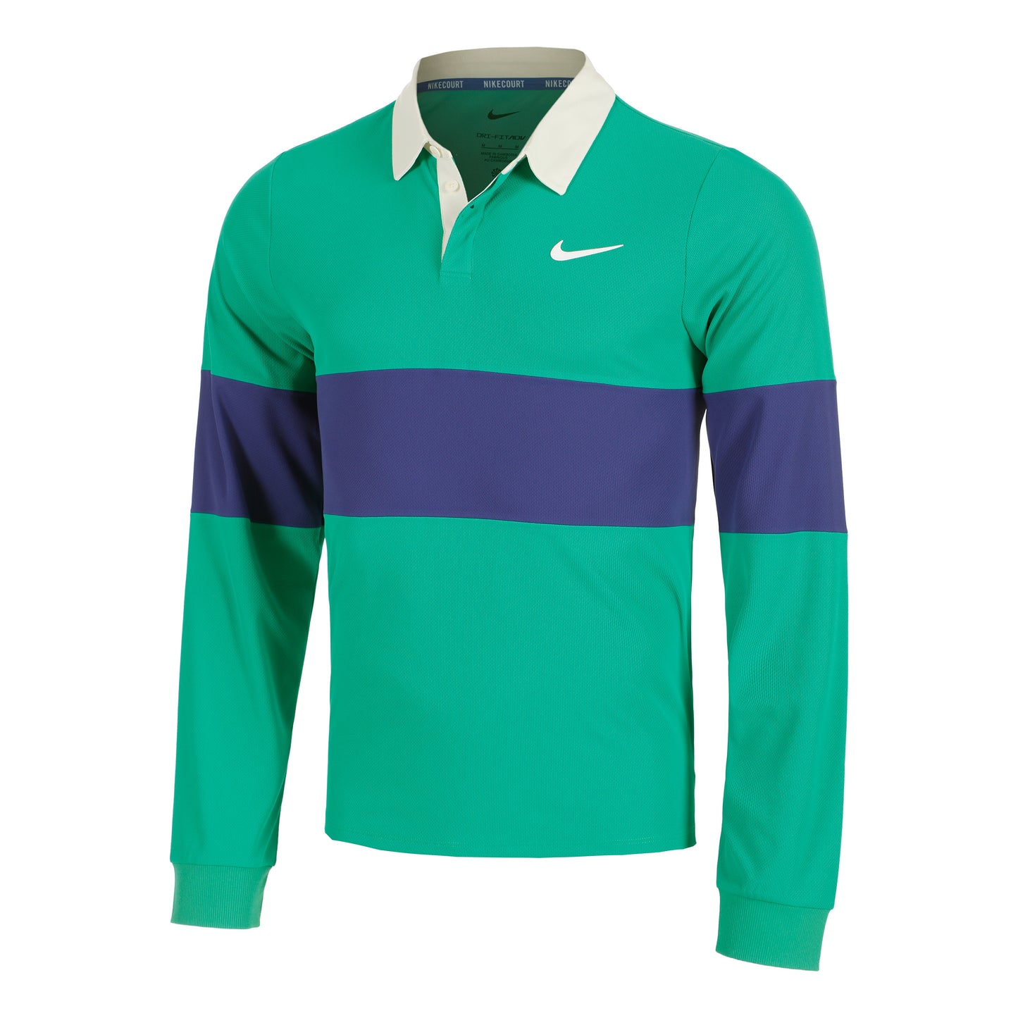 Nike Court Dri-Fit Advantage Slam Longsleeve Heren - groen, blauw