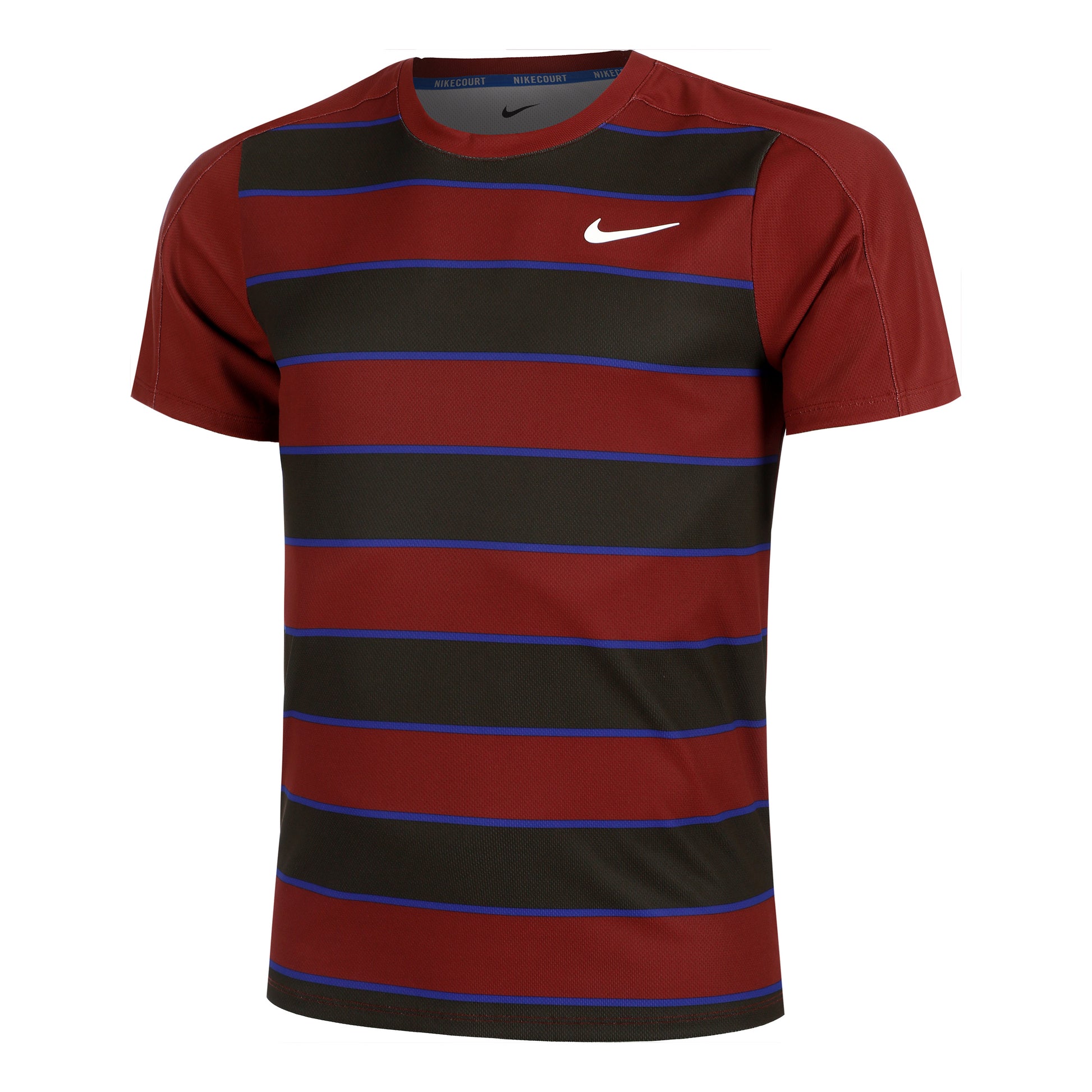 Nike Court Dri-Fit Advantage Slam T-shirt Heren - donkerrood, bruin