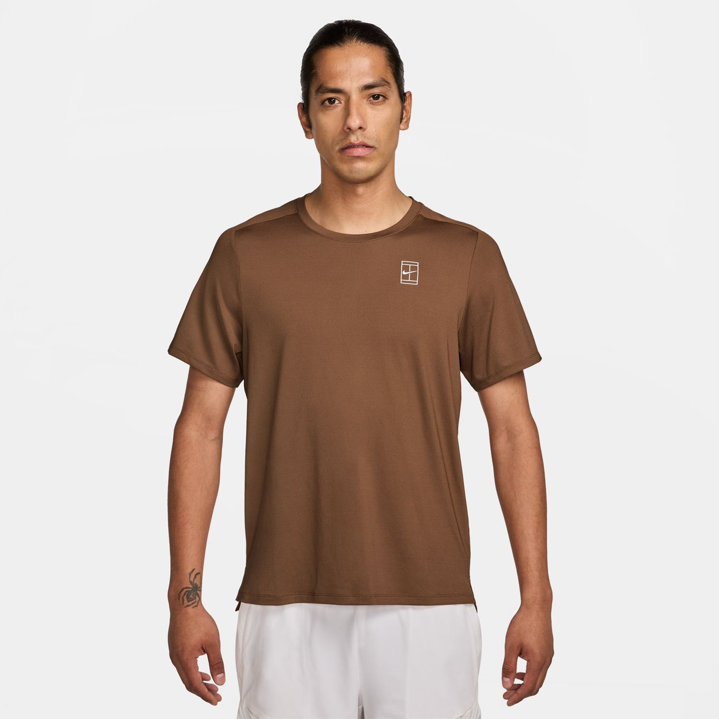 Nike Court Dri-FIT Advantage T-shirt Heren - bruin,