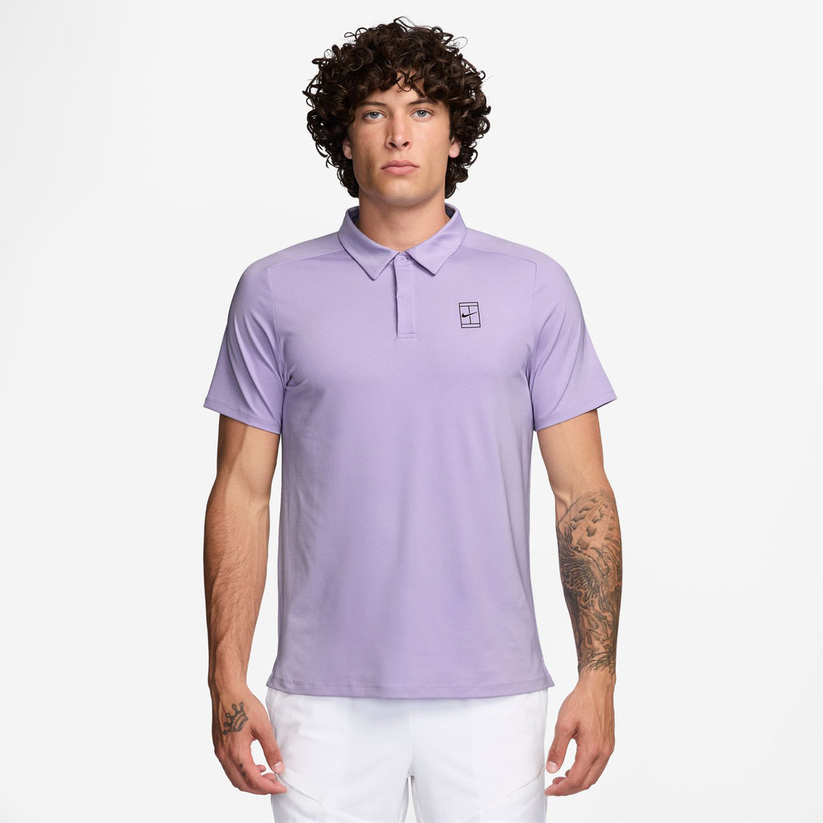 Nike Court Dri-FIT Advantage Polo Heren-Mauve,Zwart