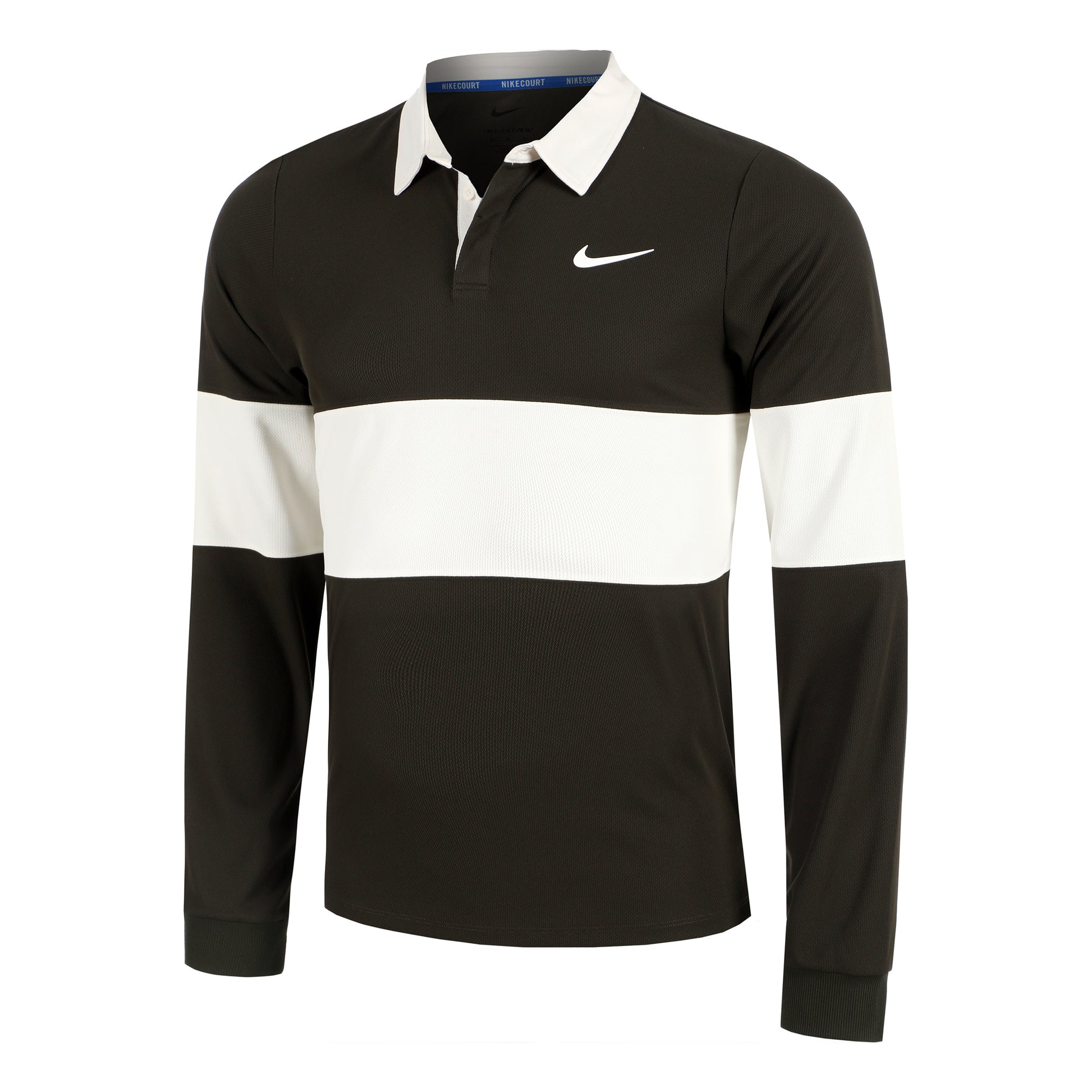 Nike Court Dri-Fit Advantage Slam Longsleeve Heren - donkergroen, crème