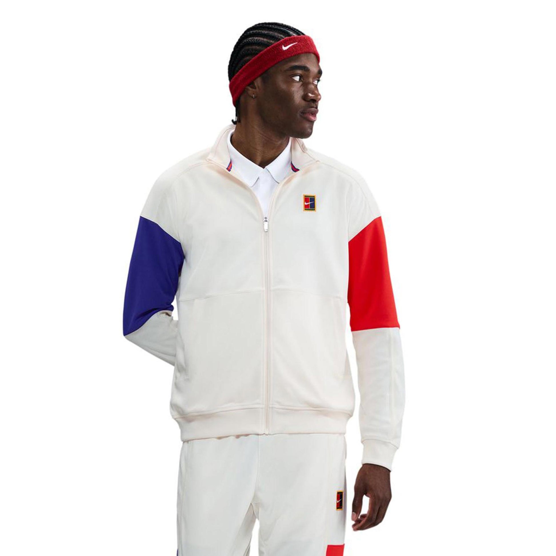 Nike Court Heritage Trainingsjack Heren - crème, veelkleurig
