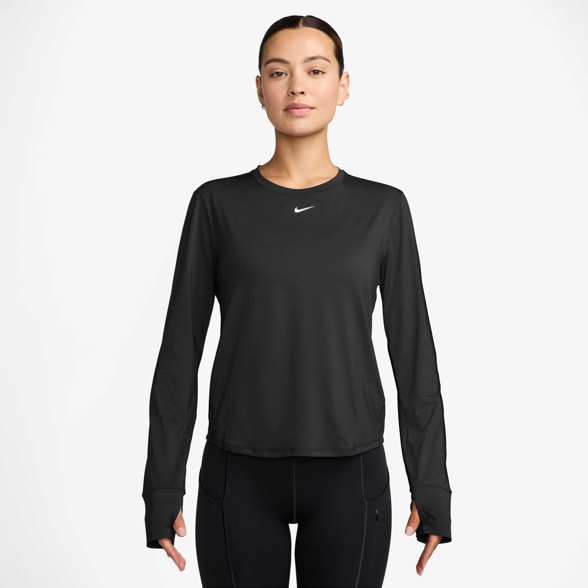 Nike One Classic Dri-FIT Longsleeve Dames-Zwart