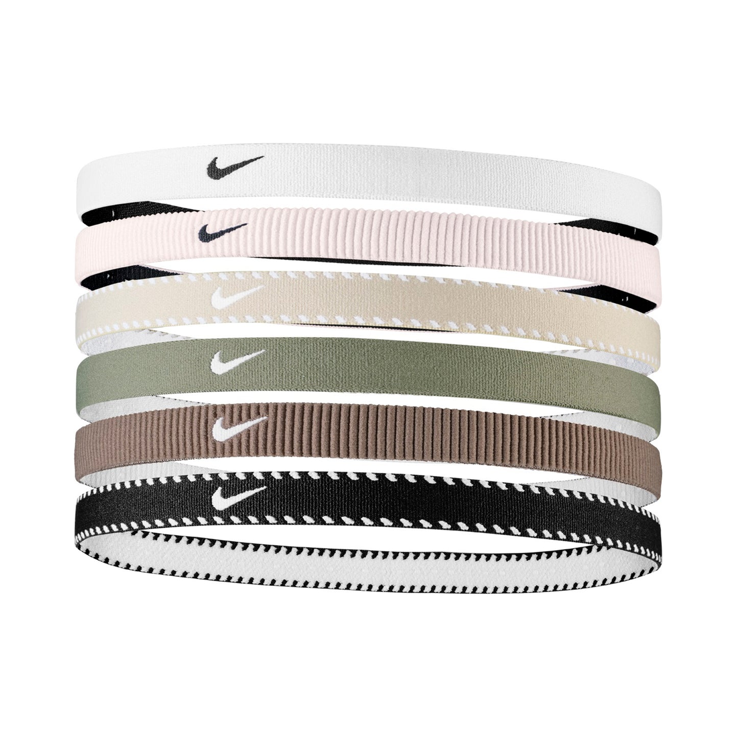 Nike Nike Flex Classic Haarband Verpakking 6 Stuks-Wit,Donkerblauw