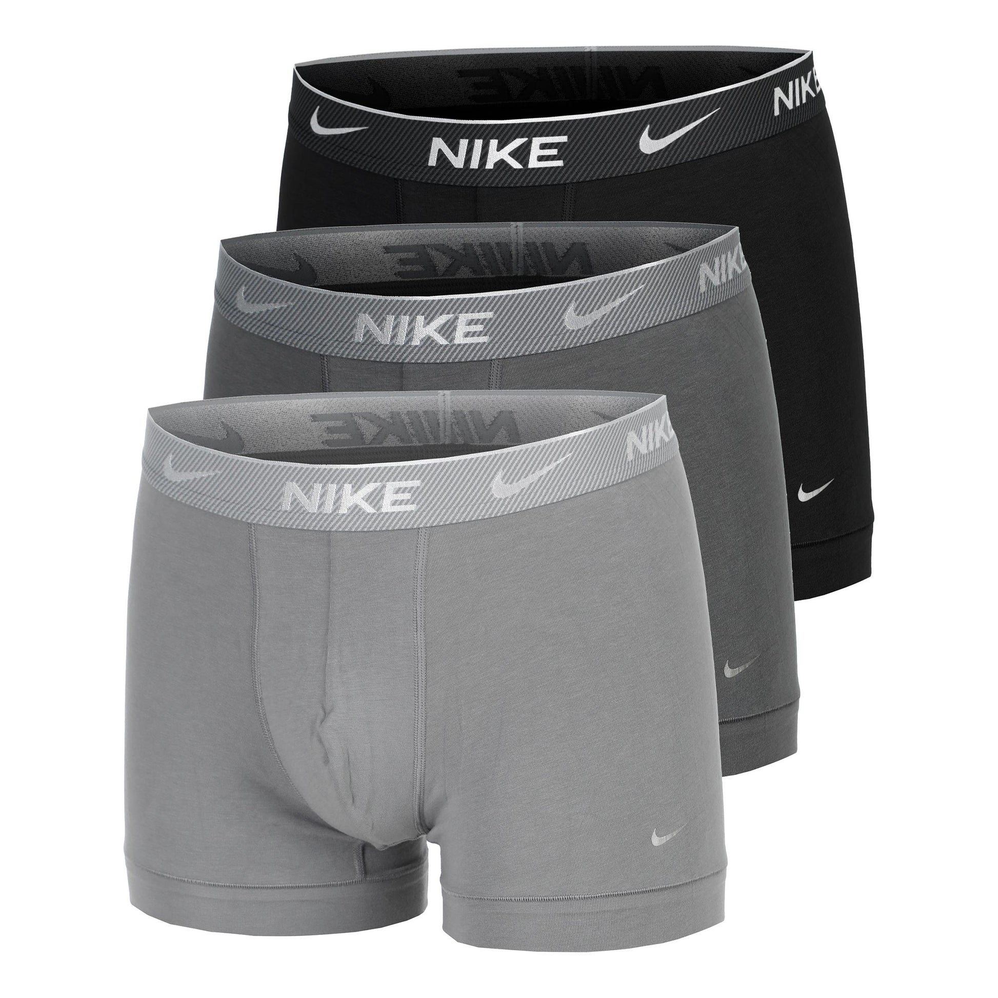 Nike Everyday Cotton Stretch Boxershort Heren-Zwart,Grijs