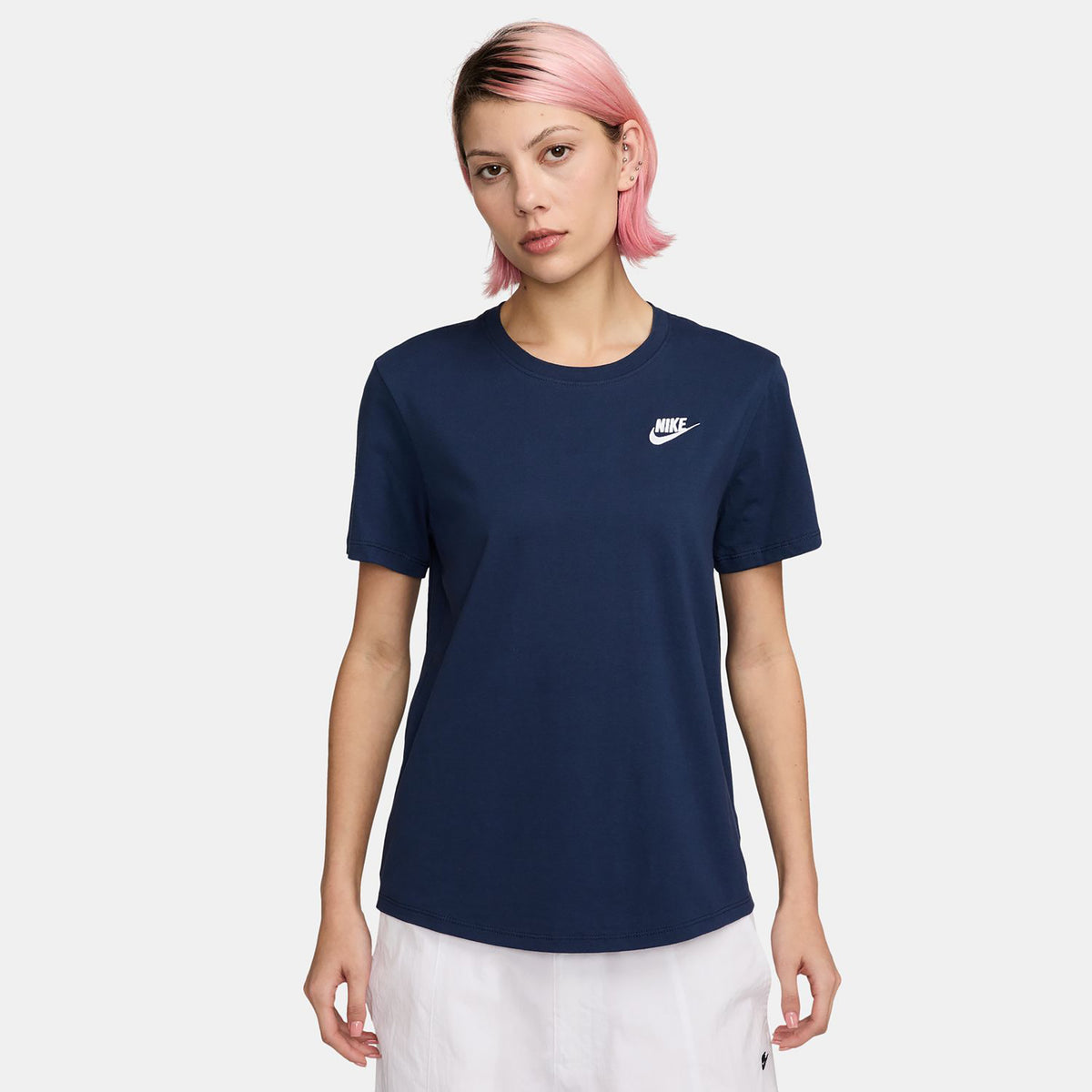 Nike Club T-shirt Dames-Donkerblauw