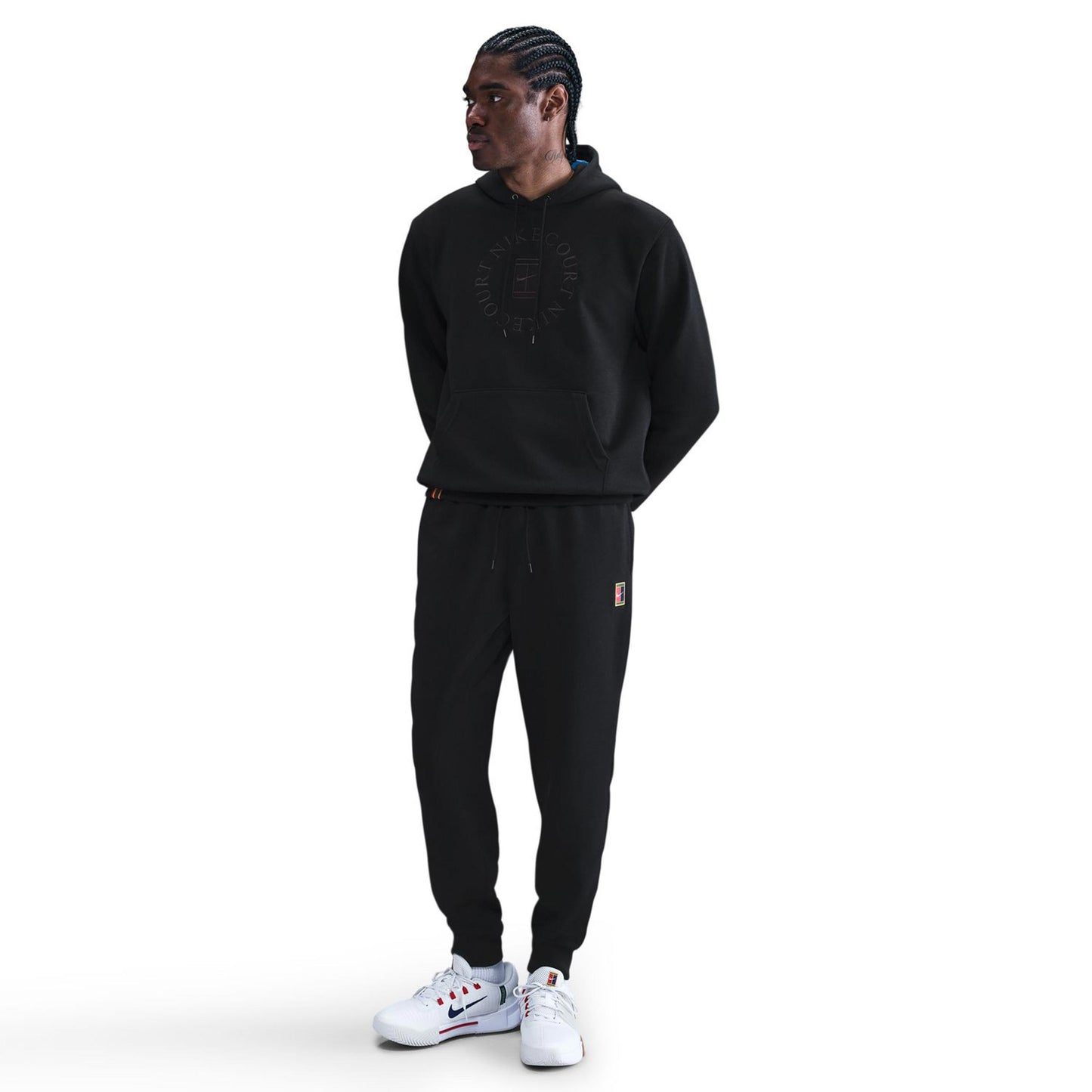 Nike Court Dri-Fit Heritage Fleece Trainingsbroek Heren-Zwart