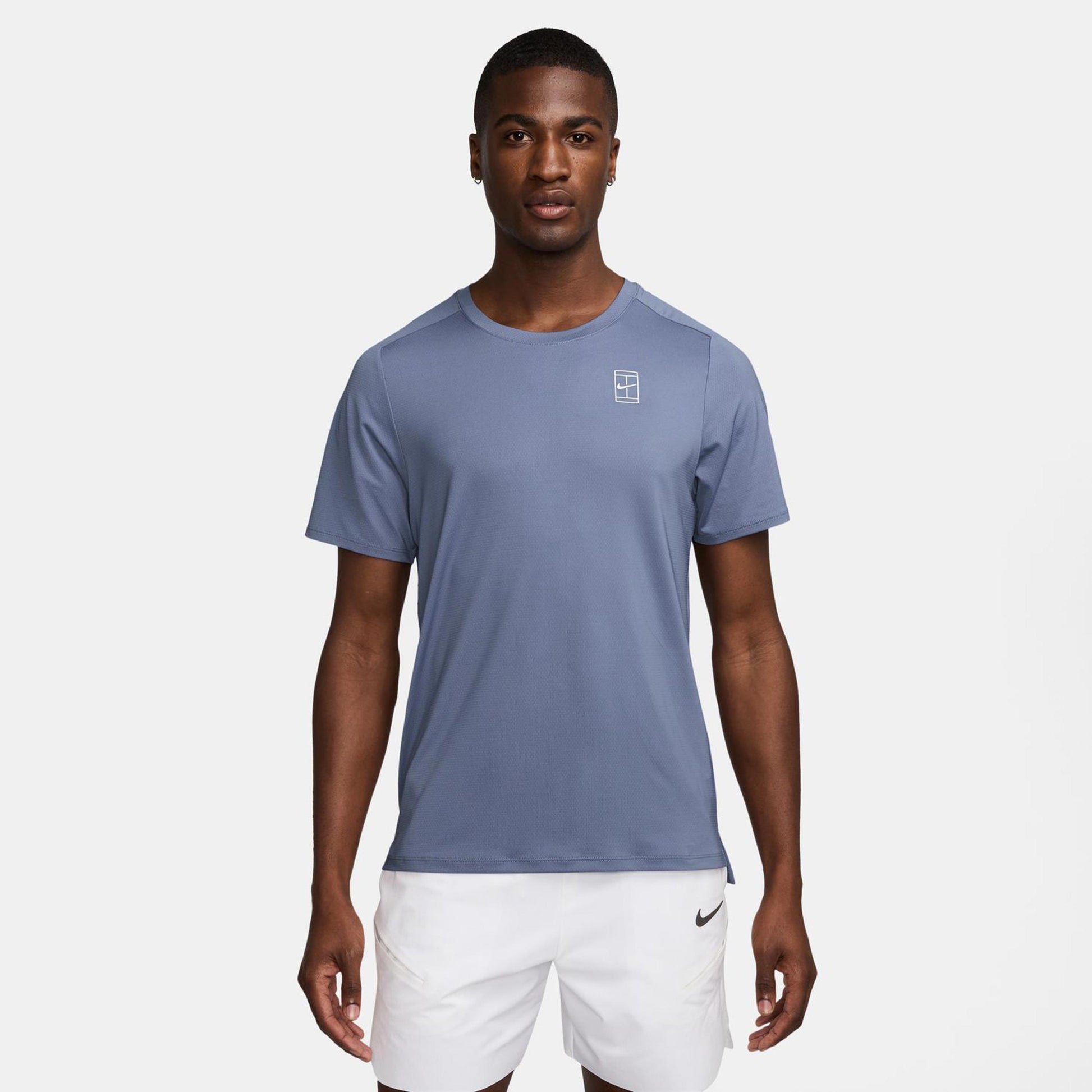 Nike Court Dri-Fit Advantage T-shirt Heren-Blaugrau
