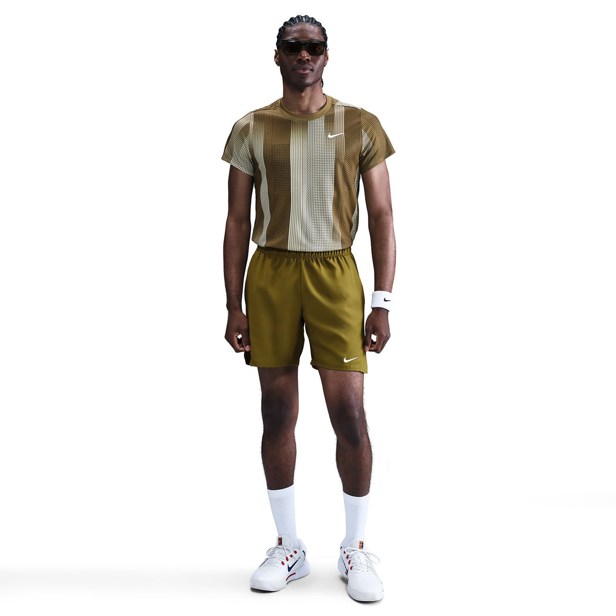Nike Court Victory Dri-Fit 7in Shorts Heren - olijf