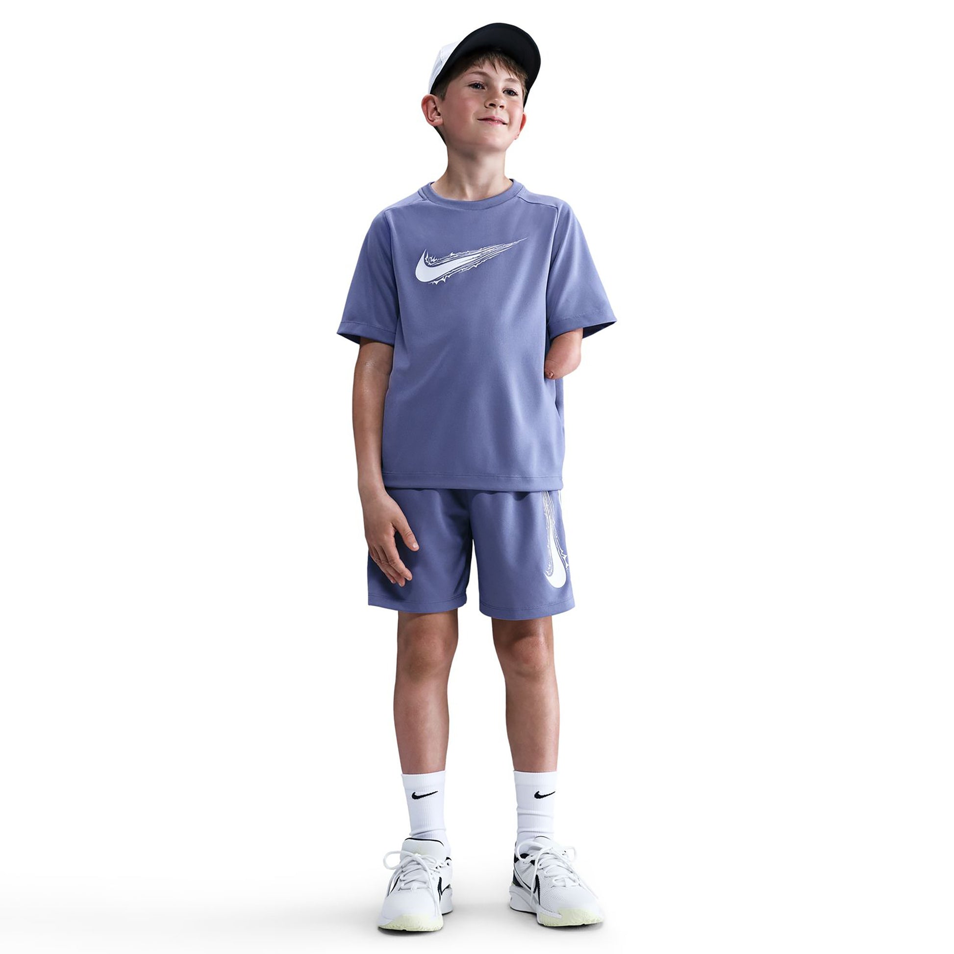 Nike Dri-Fit Multi Shorts Kinderen-Blaugrau