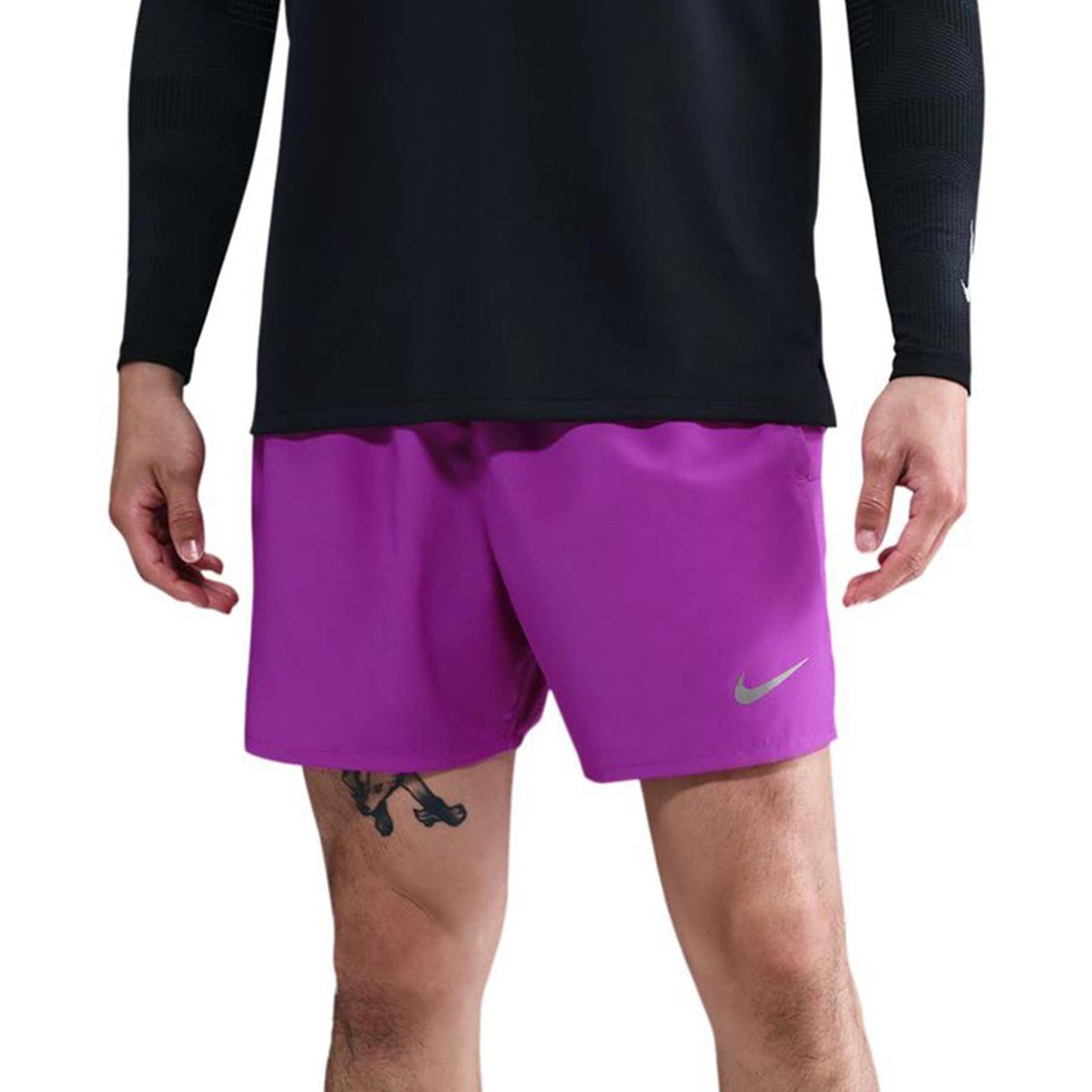 Nike Challenger 5in Hardloopshorts Heren - paars, zilver