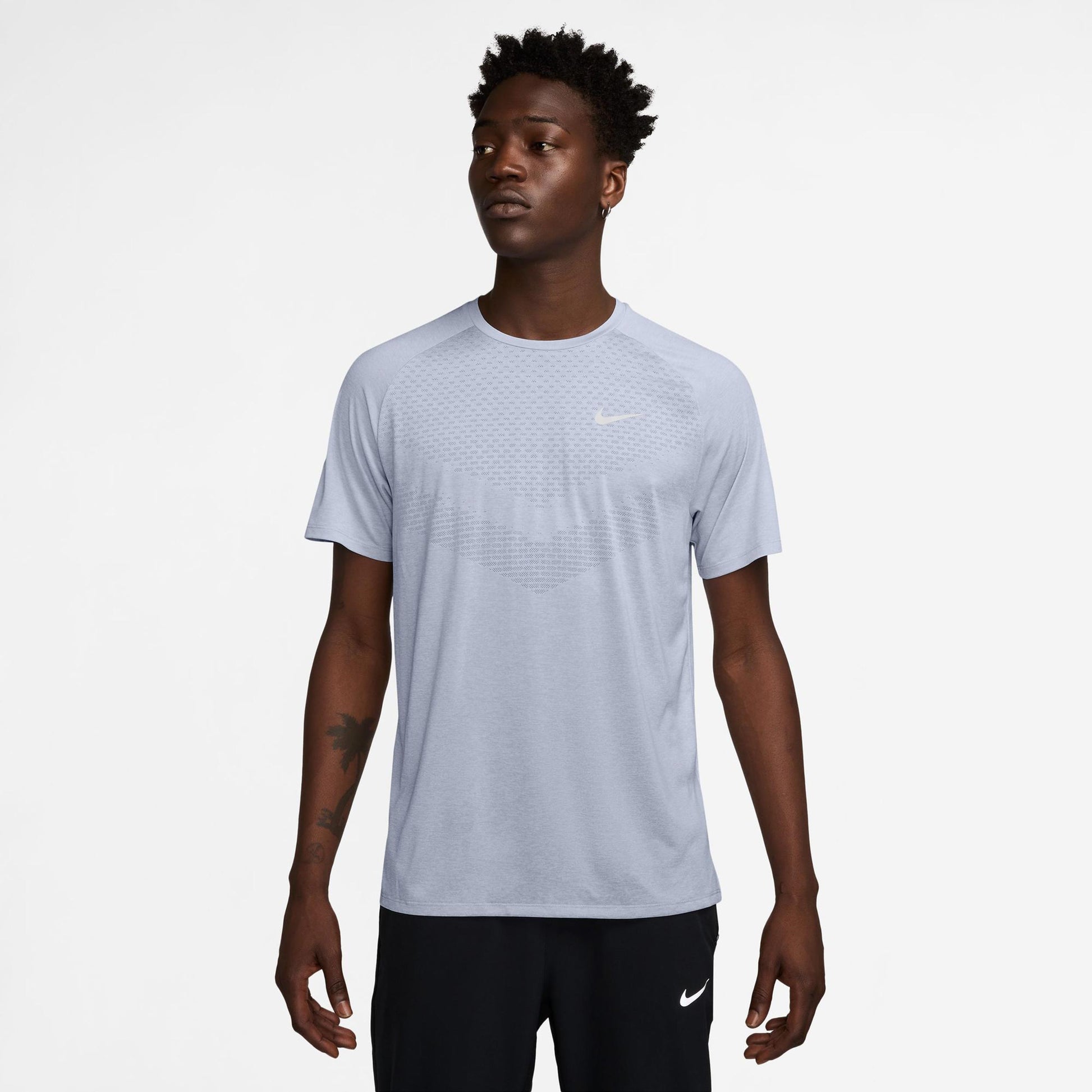 Nike Stride Hardloopshirt Heren - grijs, grijs