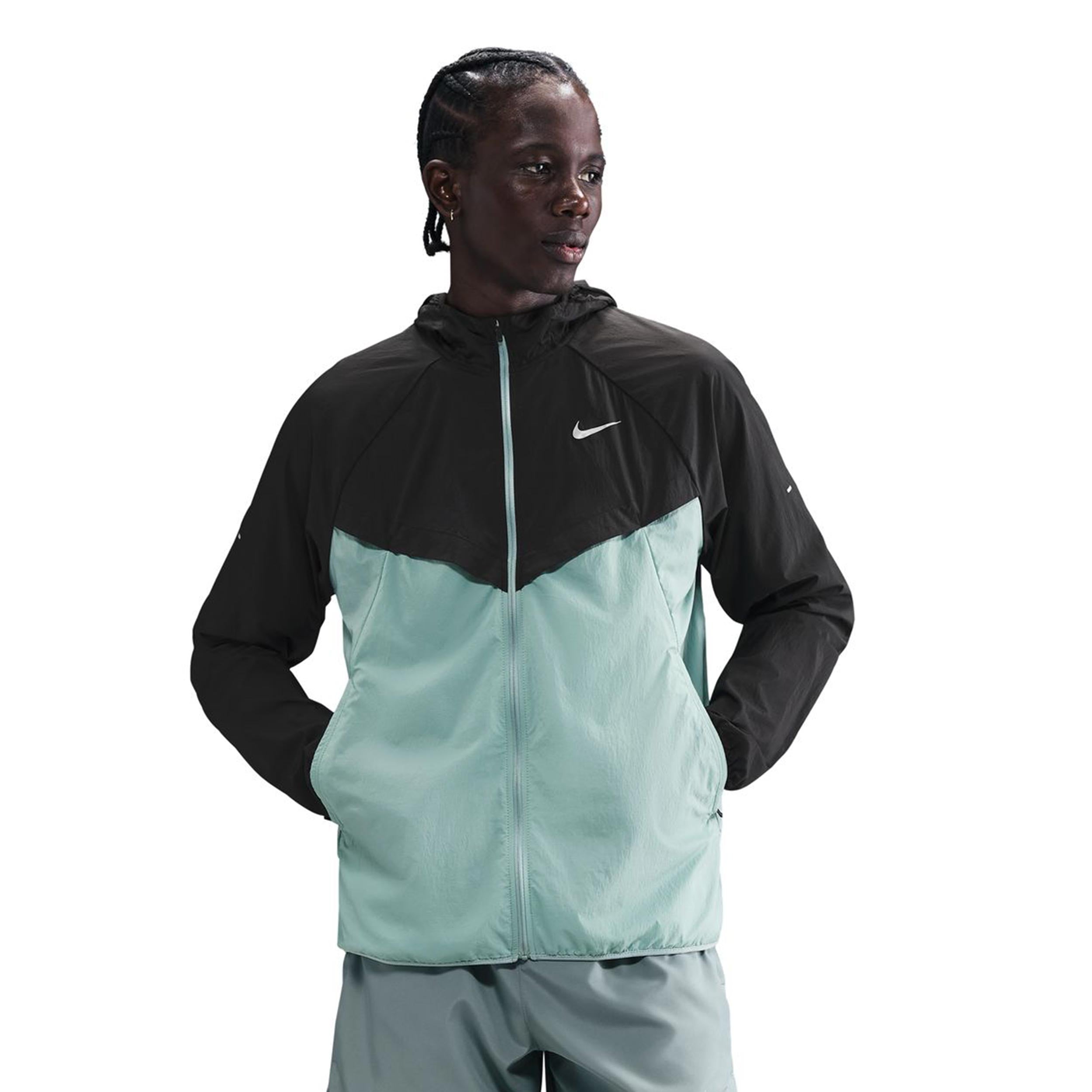 Nike Stride Hardloopjas Heren - zwart, turkoois