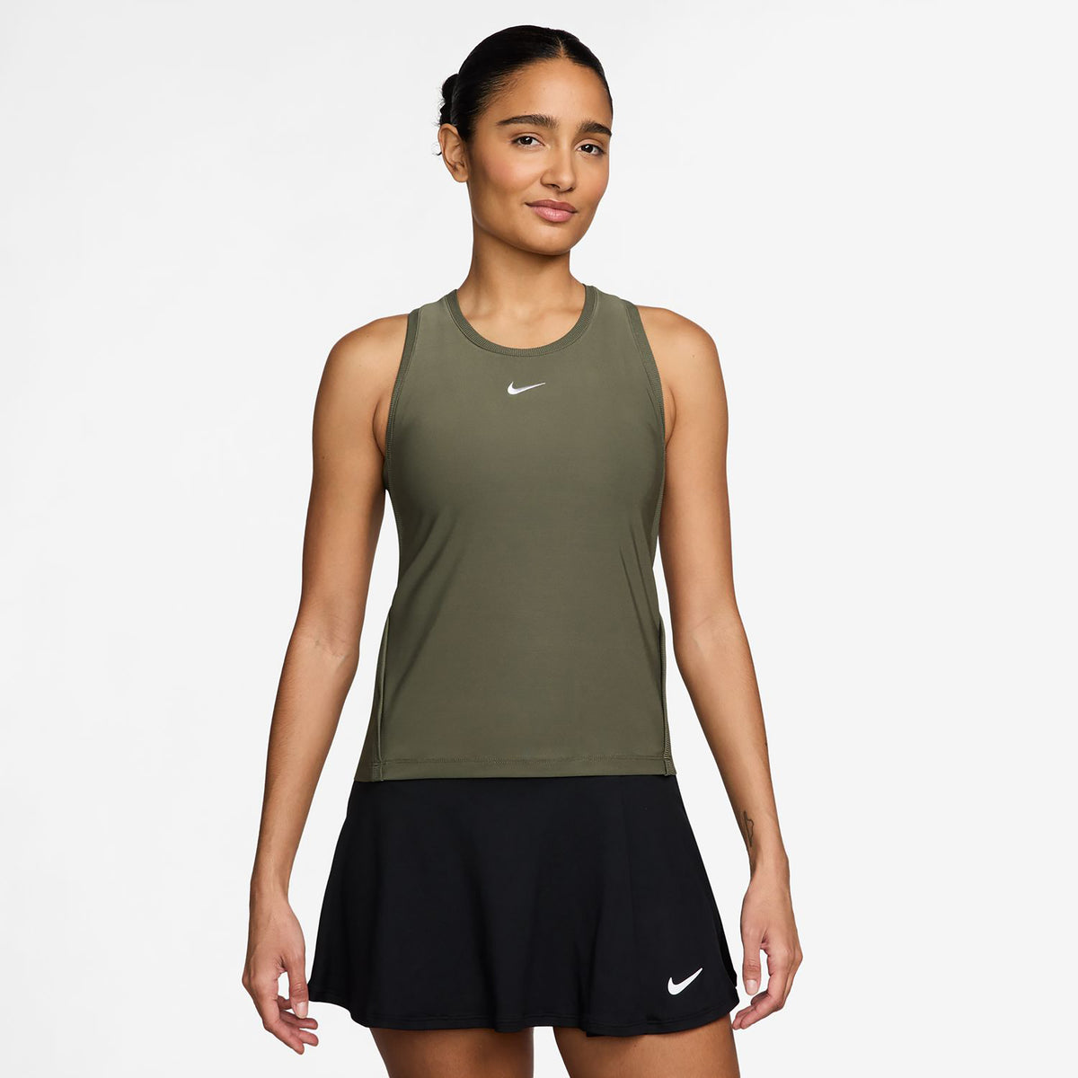 Nike Dri-FIT Victory Tanktop Dames - olijf, wit