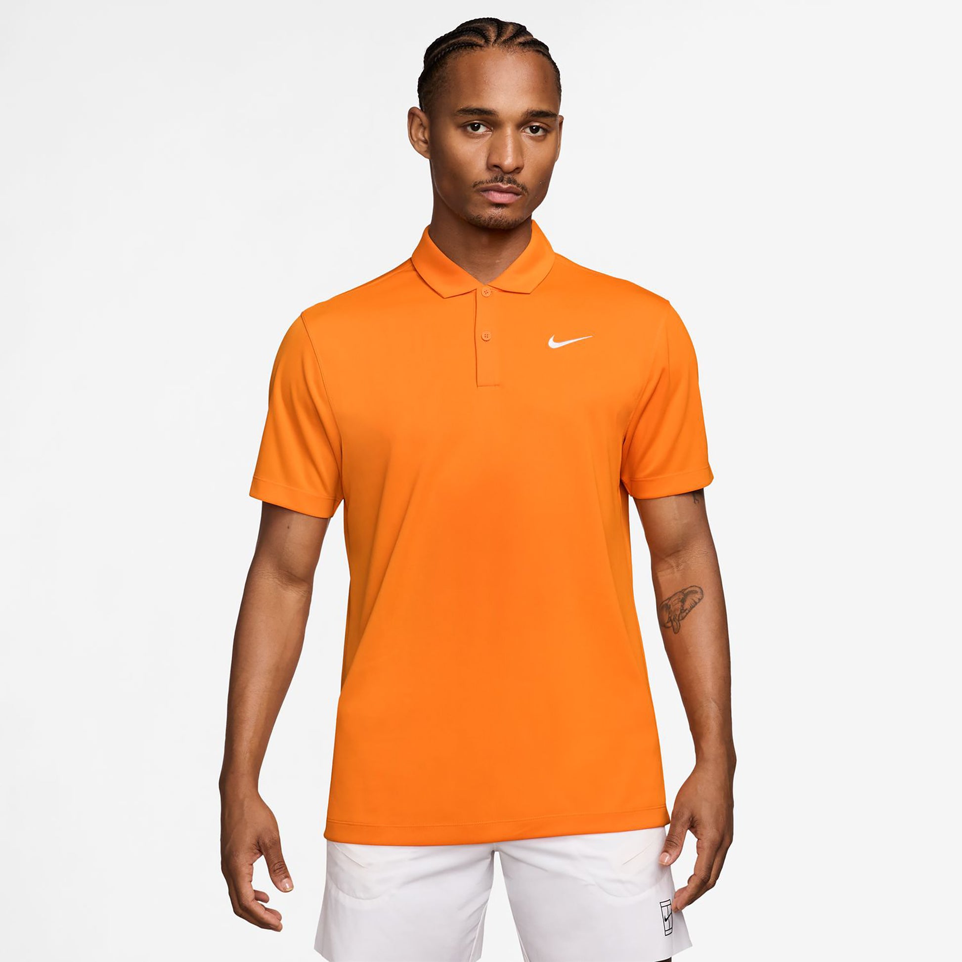 Nike Dri-Fit Victory Court Solid Polo Heren - oranje, wit