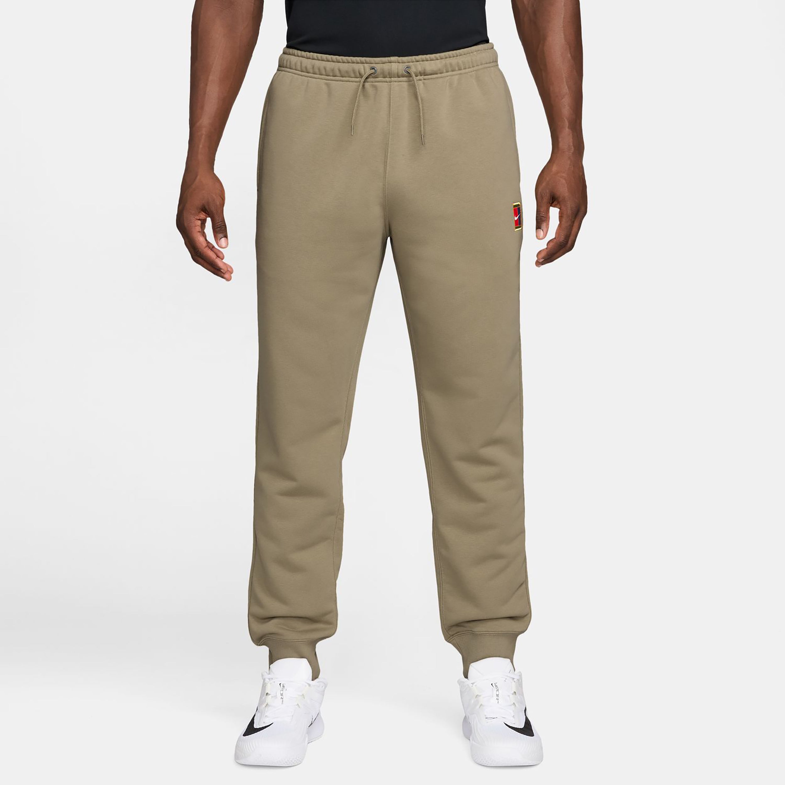 Nike Court Dri-Fit Heritage Fleece Trainingsbroek Heren-olijf