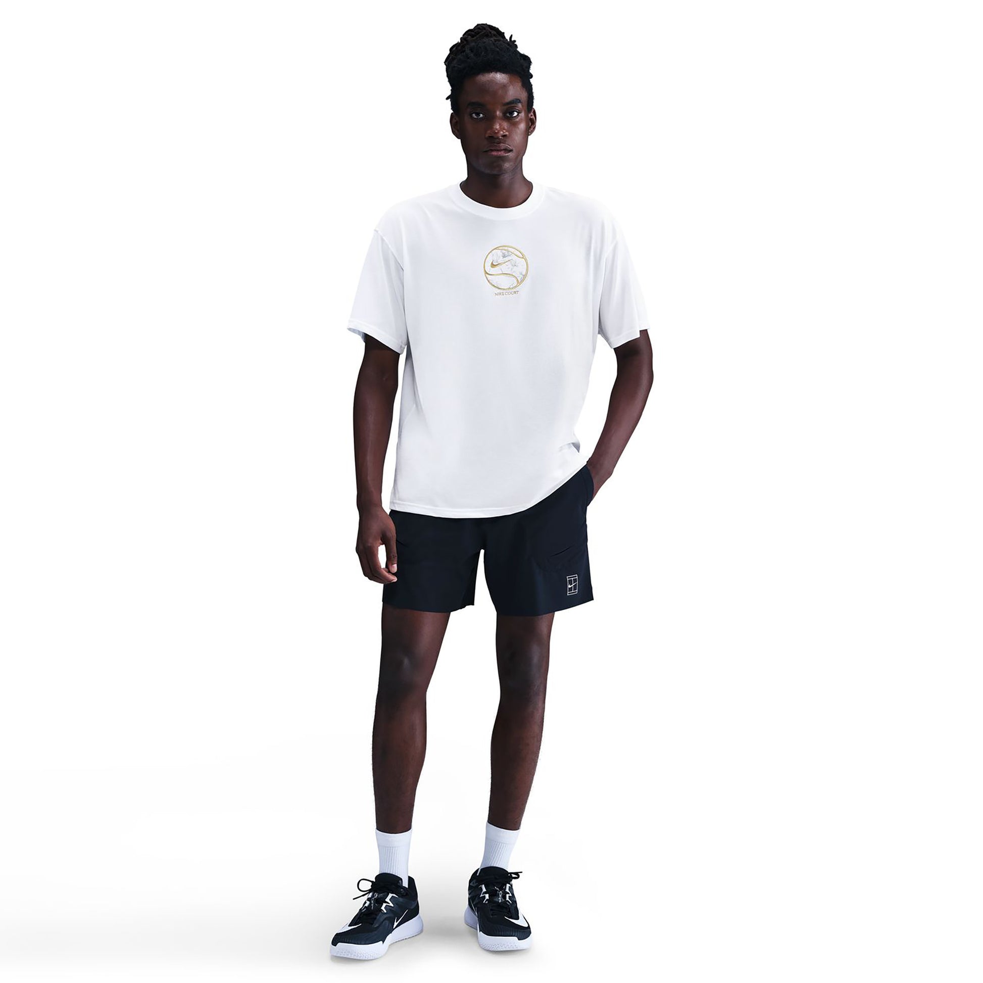 Nike Court Dri-Fit Max 90's T-shirt Heren-wit