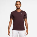 Sinner Court Dri-FIT Advantage T-shirt Heren - donkerrood, wit