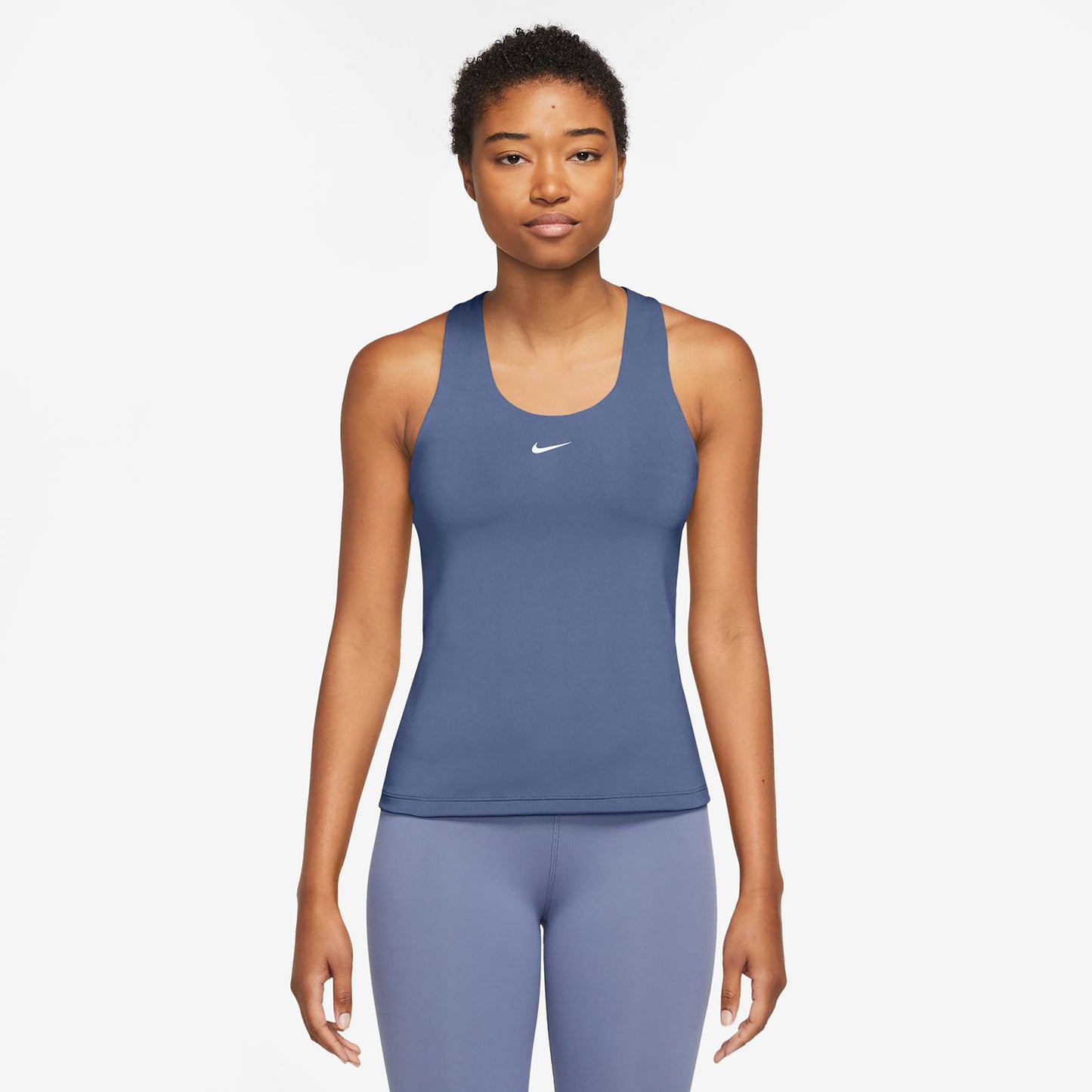 Nike Dri-Fit Swoosh Tanktop Dames - blauw, wit