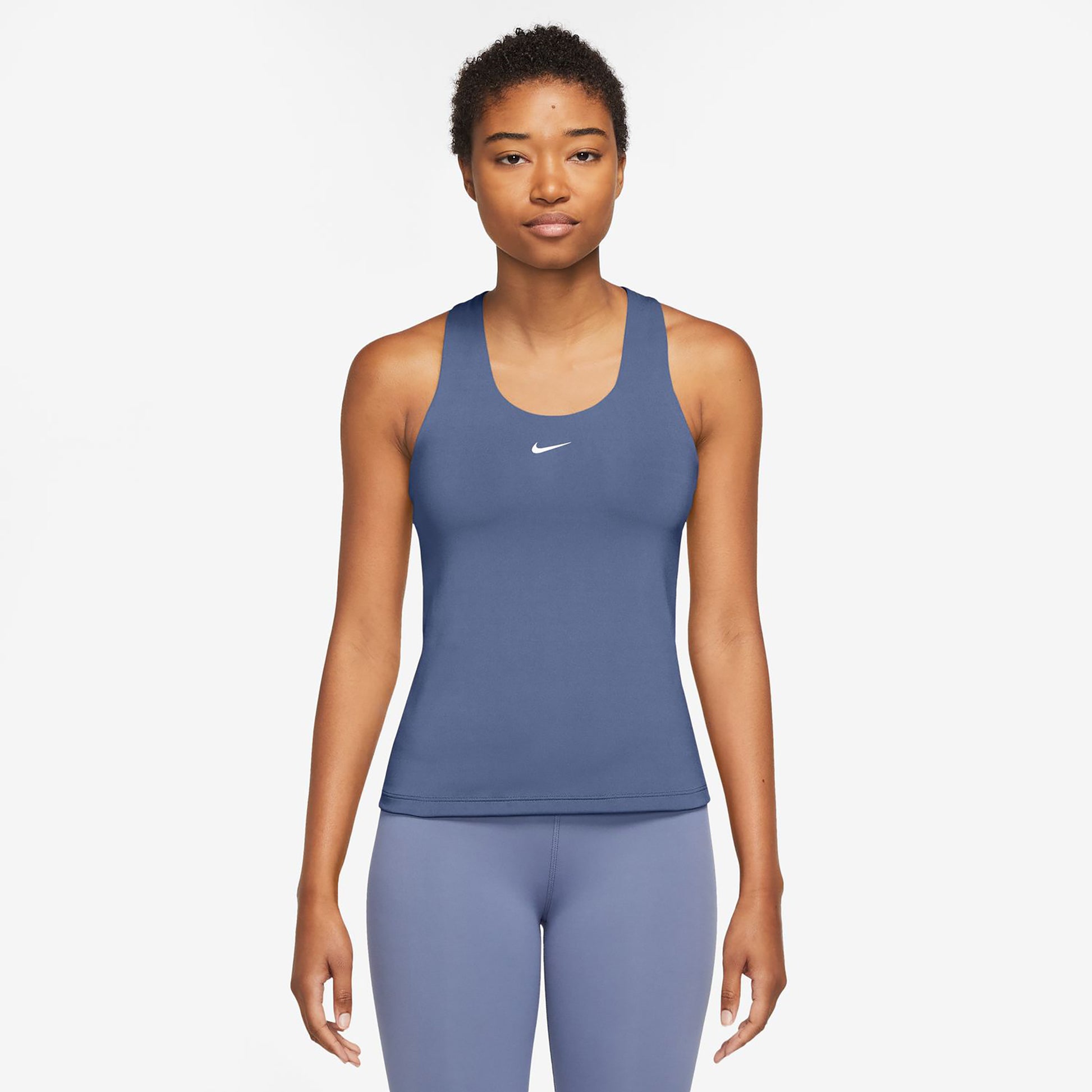 Nike Dri-Fit Swoosh Tanktop Dames - blauw, wit