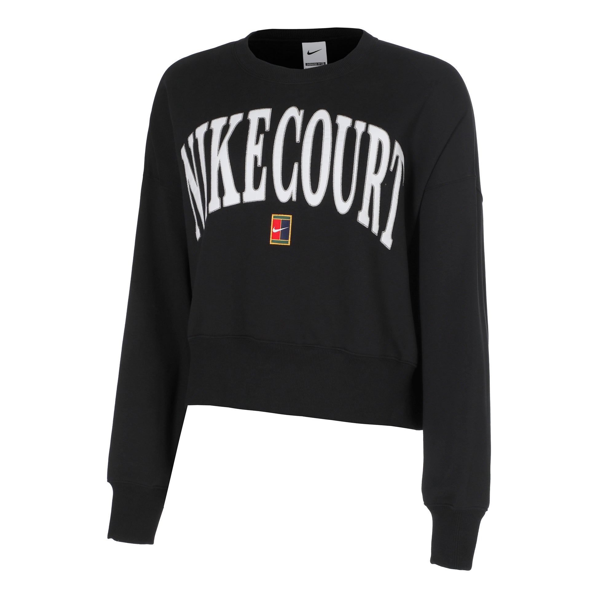 Nike Court Phoenix Fleece Crew Heritage Sweatshirt Dames-Zwart,Zwart