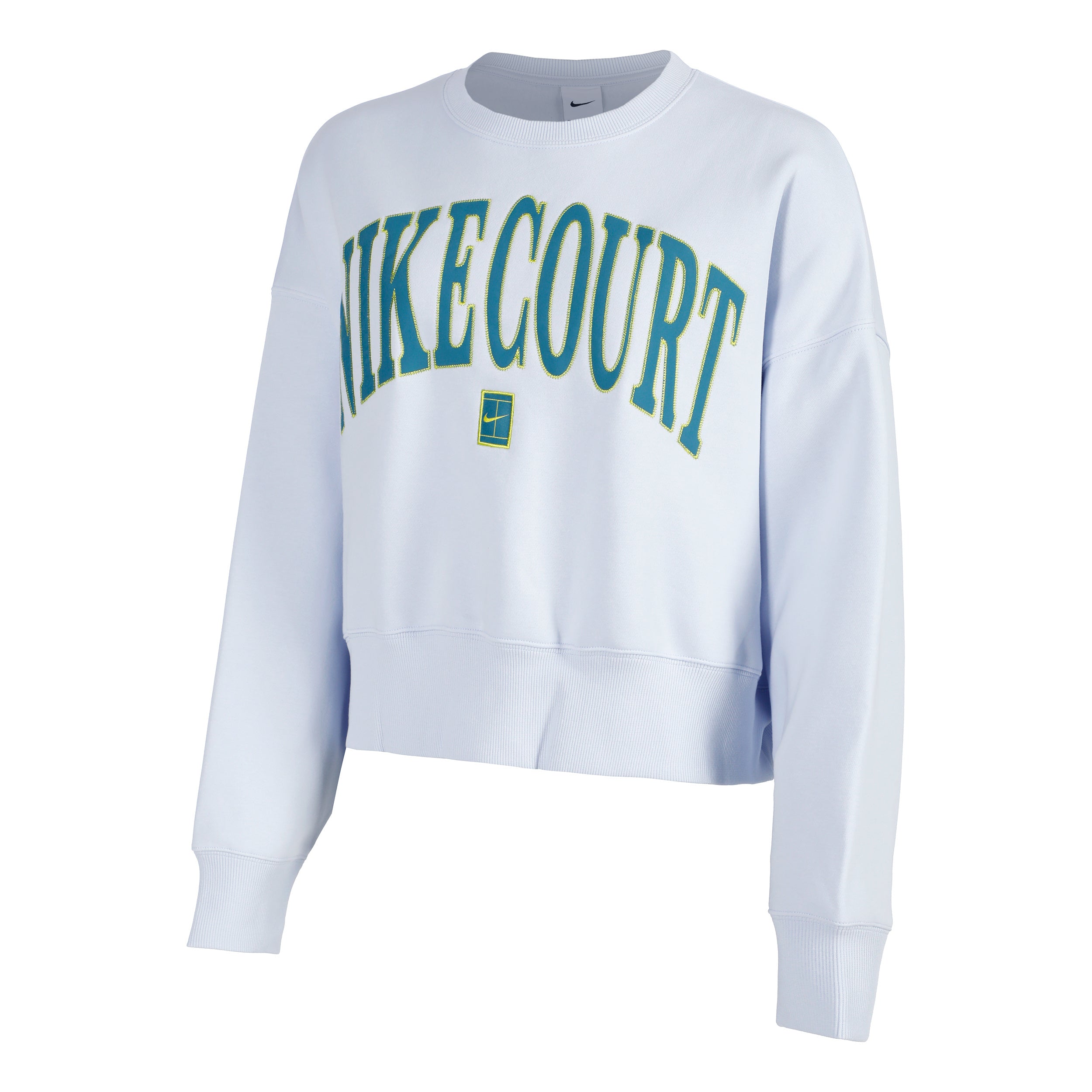 Nike Court Heritage Phoenix Fleece Oversized Crew High Rise Sweatshirt Dames - lichtgrijs,