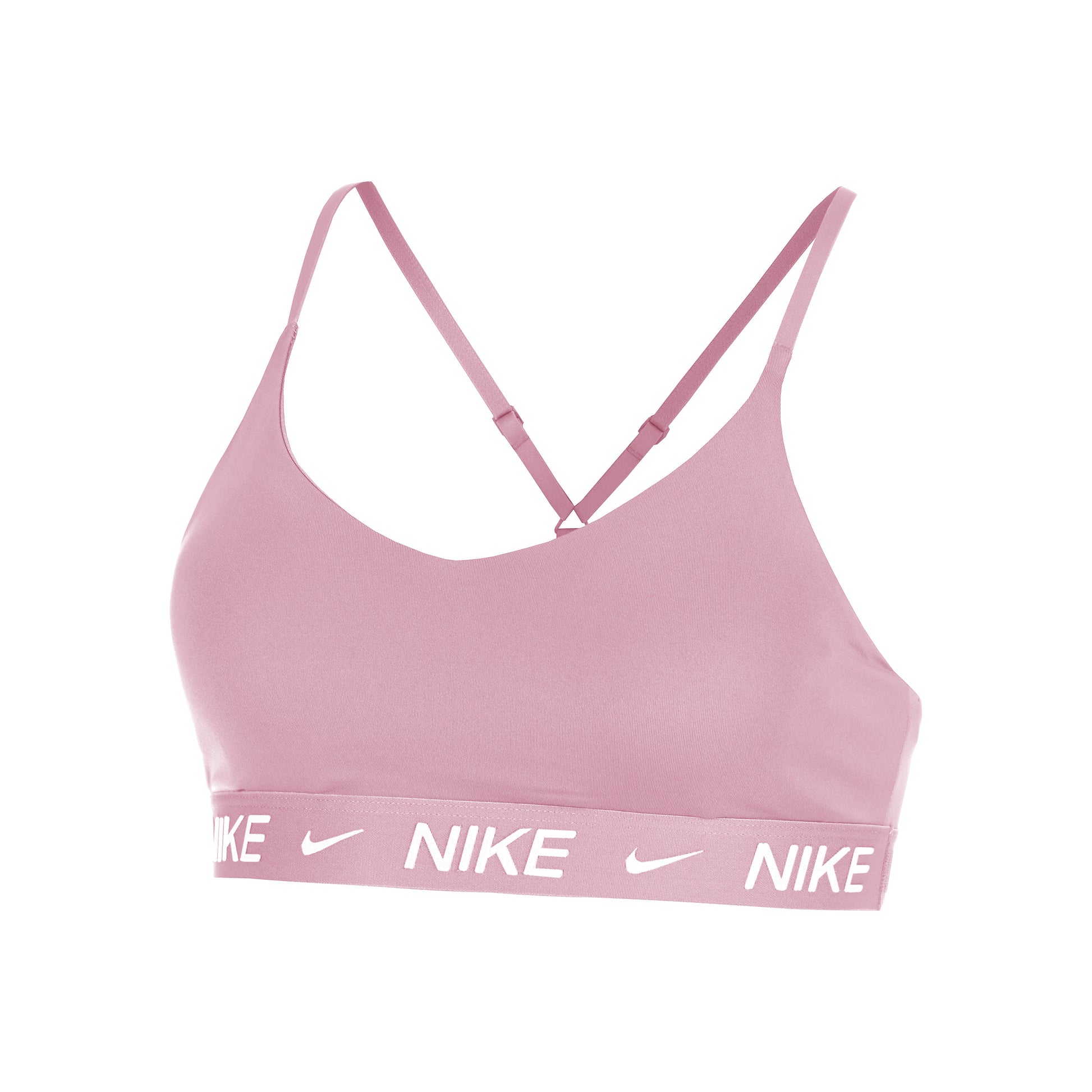 Nike Dri-Fit INDY LGT Support Sport-bh Dames-oud roze