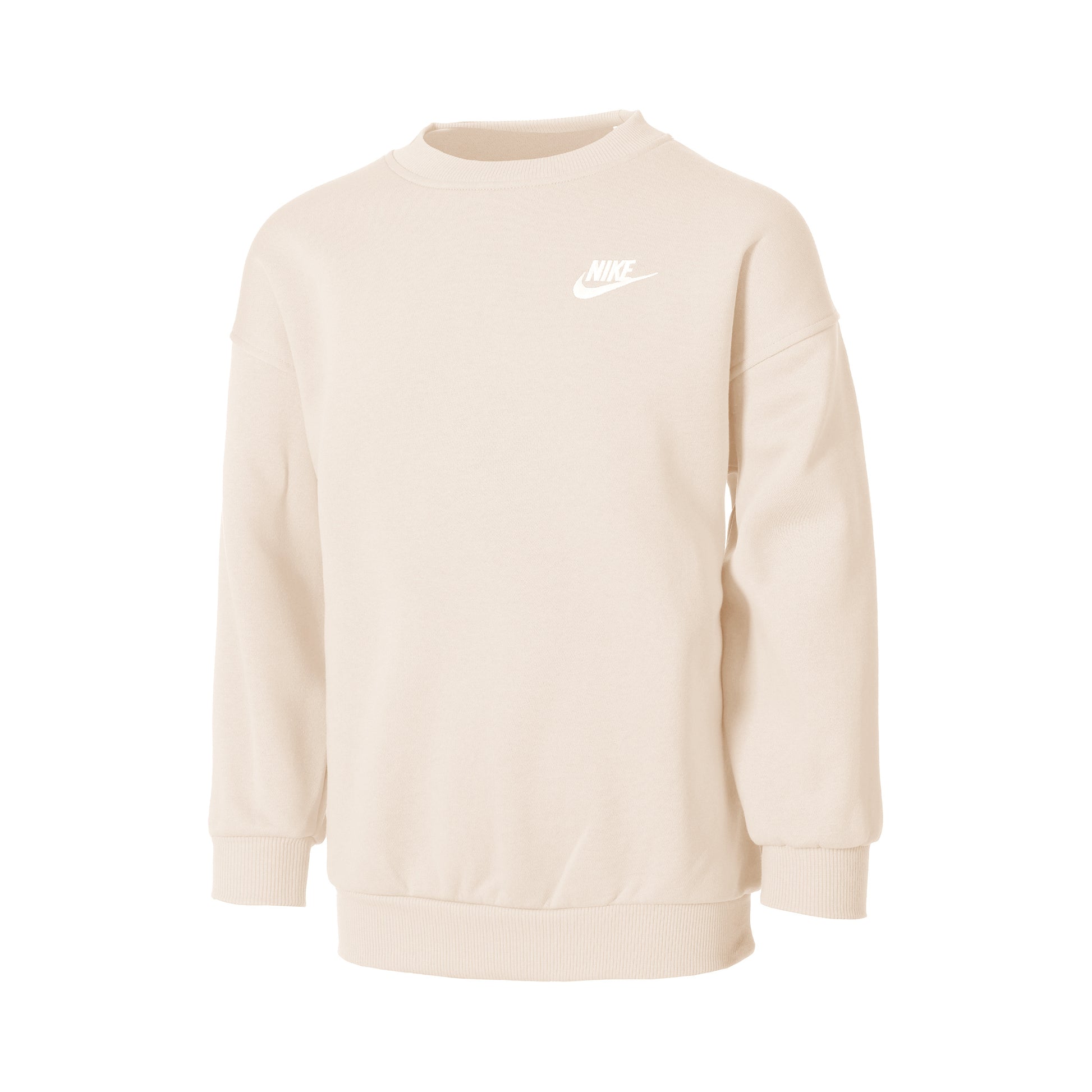 Nike Club Fleece Oversized Crew Sweatshirt Meisjes-Beige,Wit