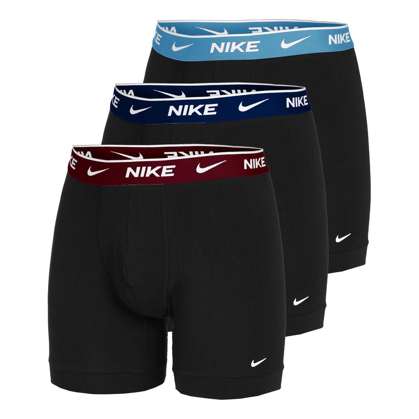 Nike Everyday Cotton Stretch Boxershort Verpakking 3 stuks Heren - zwart, zwart