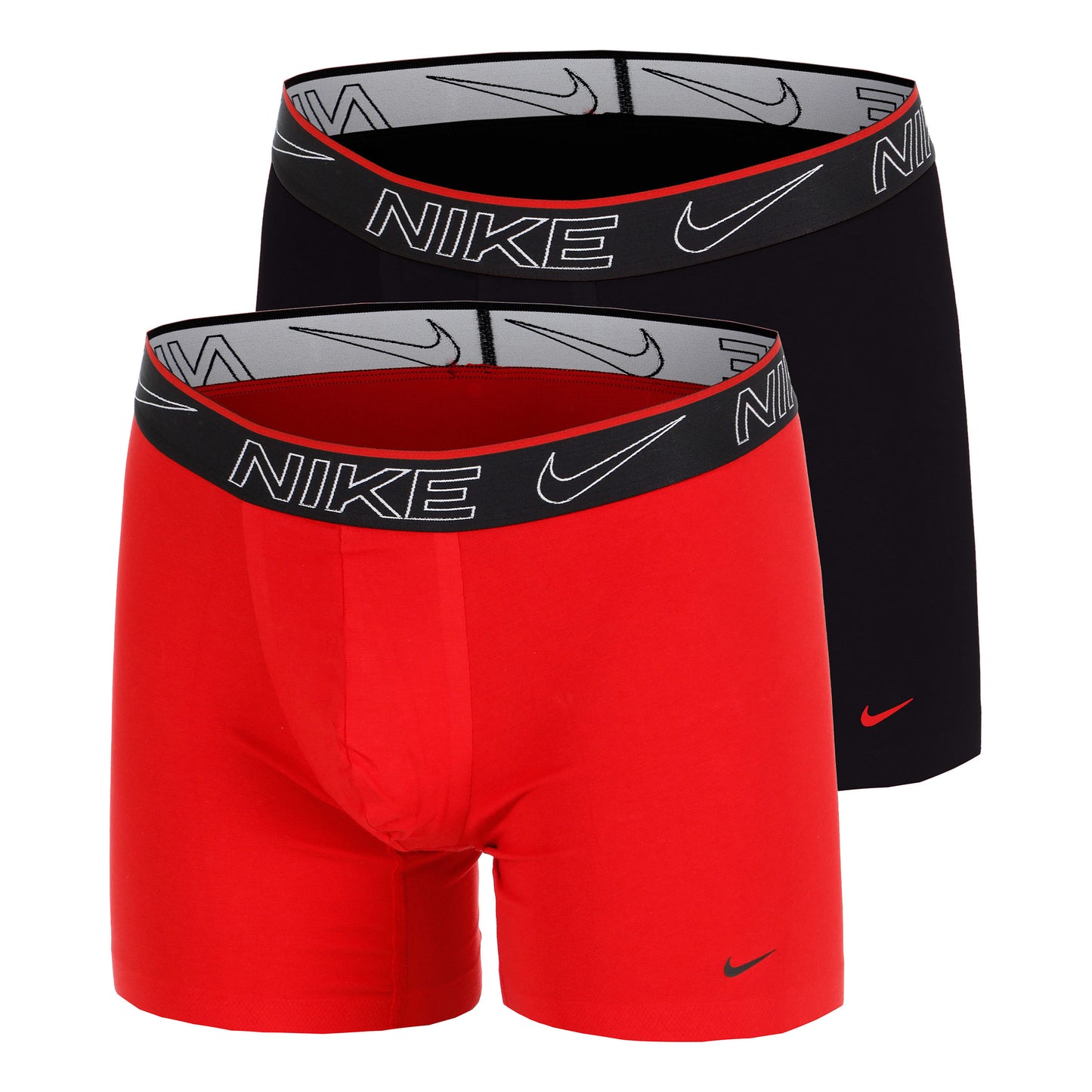 Nike Elite Cotton Stretch Boxershort Verpakking 2 Stuks Heren-Zwart,Rood
