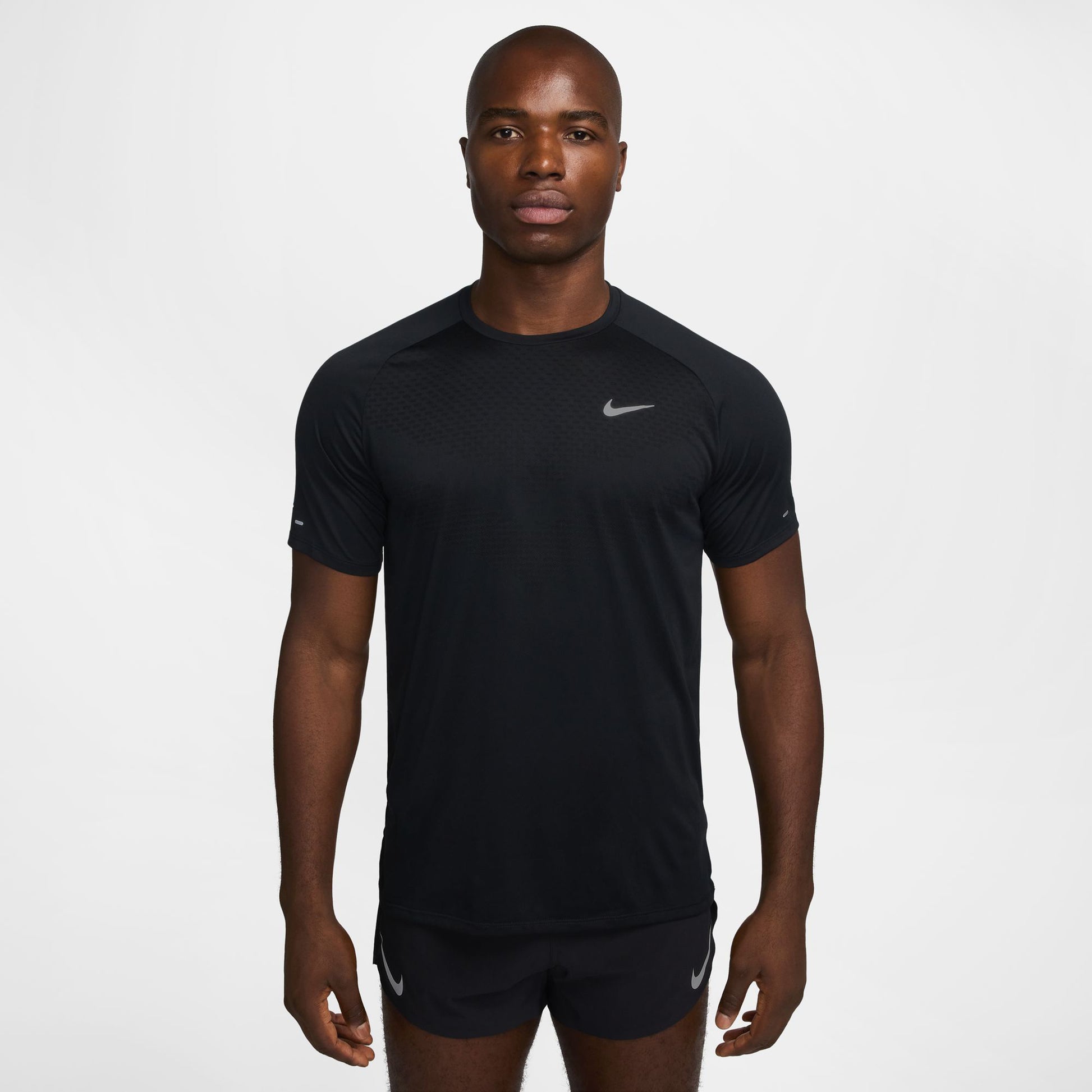 Nike Stride Hardloopshirt Heren - zwart
