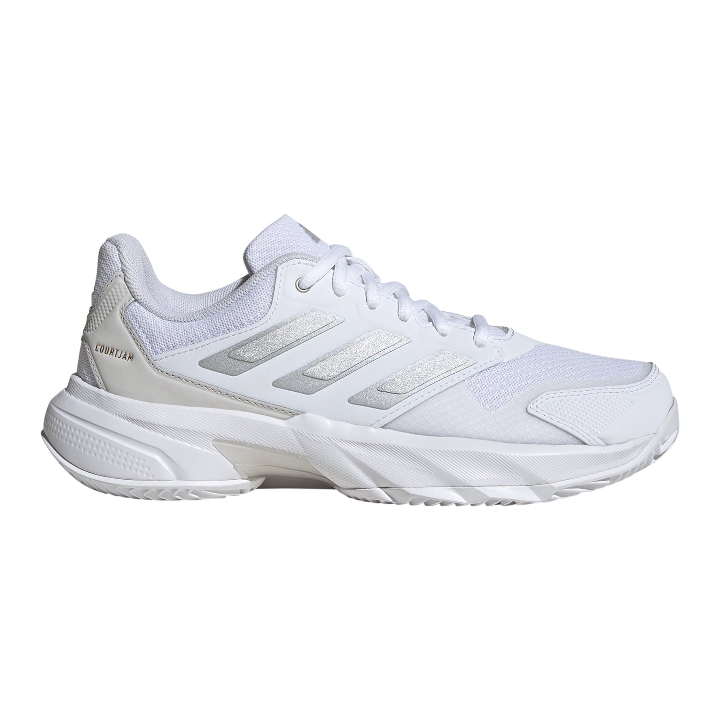 adidas CourtJam Control 3 Gravelschoen Dames - wit, zilver